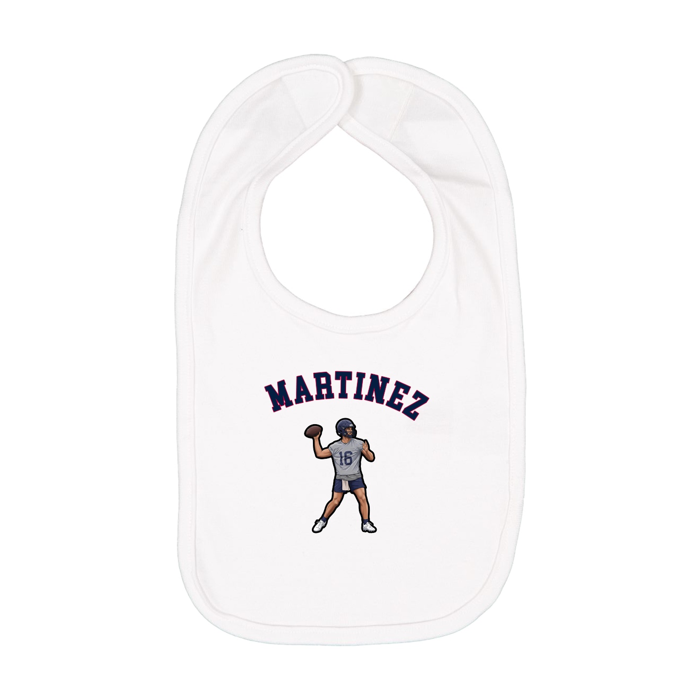 Infant Bib — Shirsey Arch in White