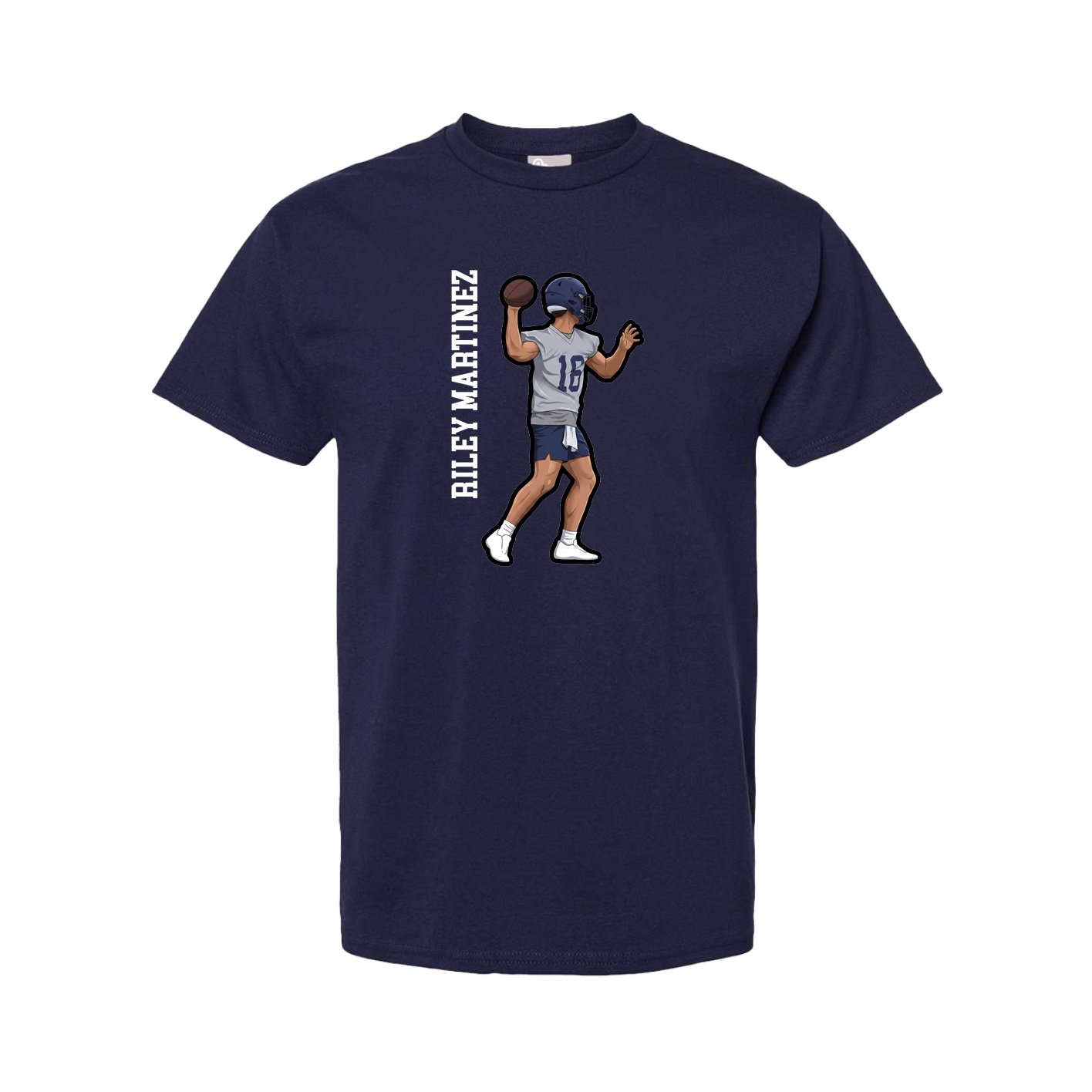 Youth Tee — Name Vertical in Navy