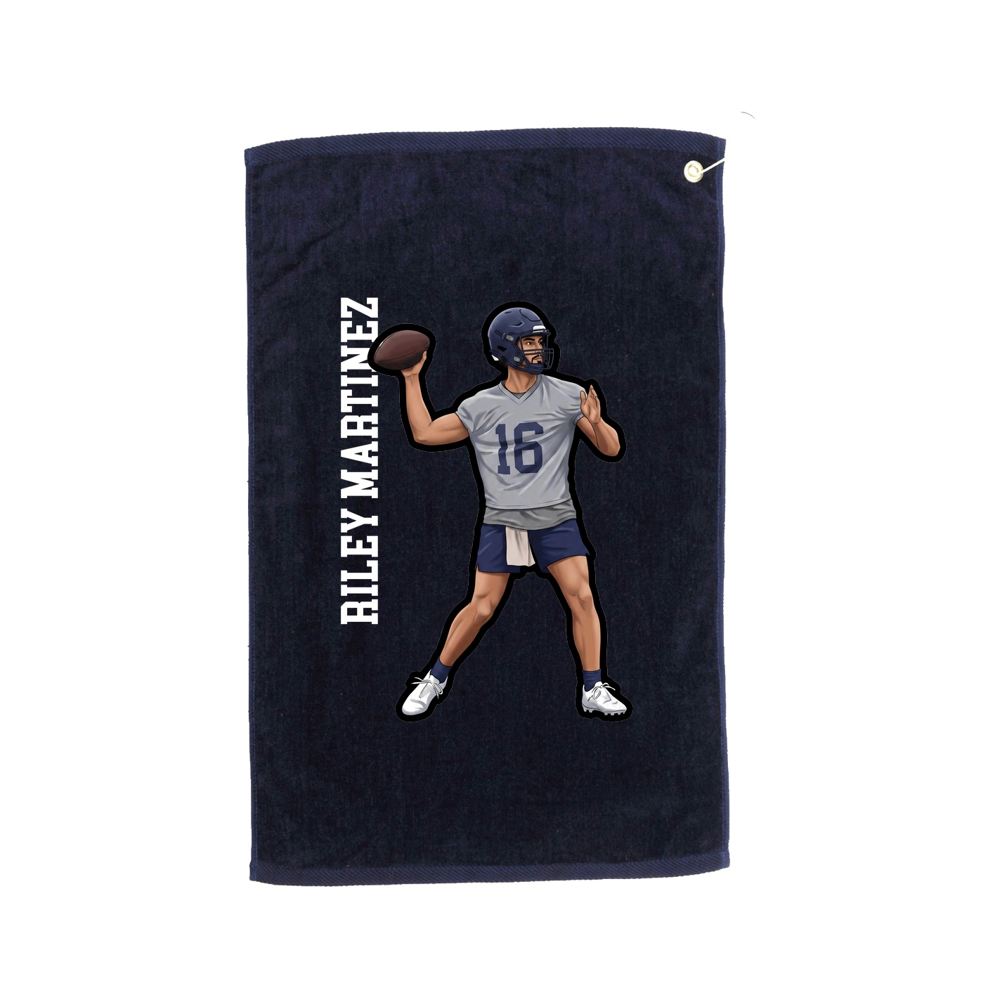 Golf Towel — Name Vertical in Navy