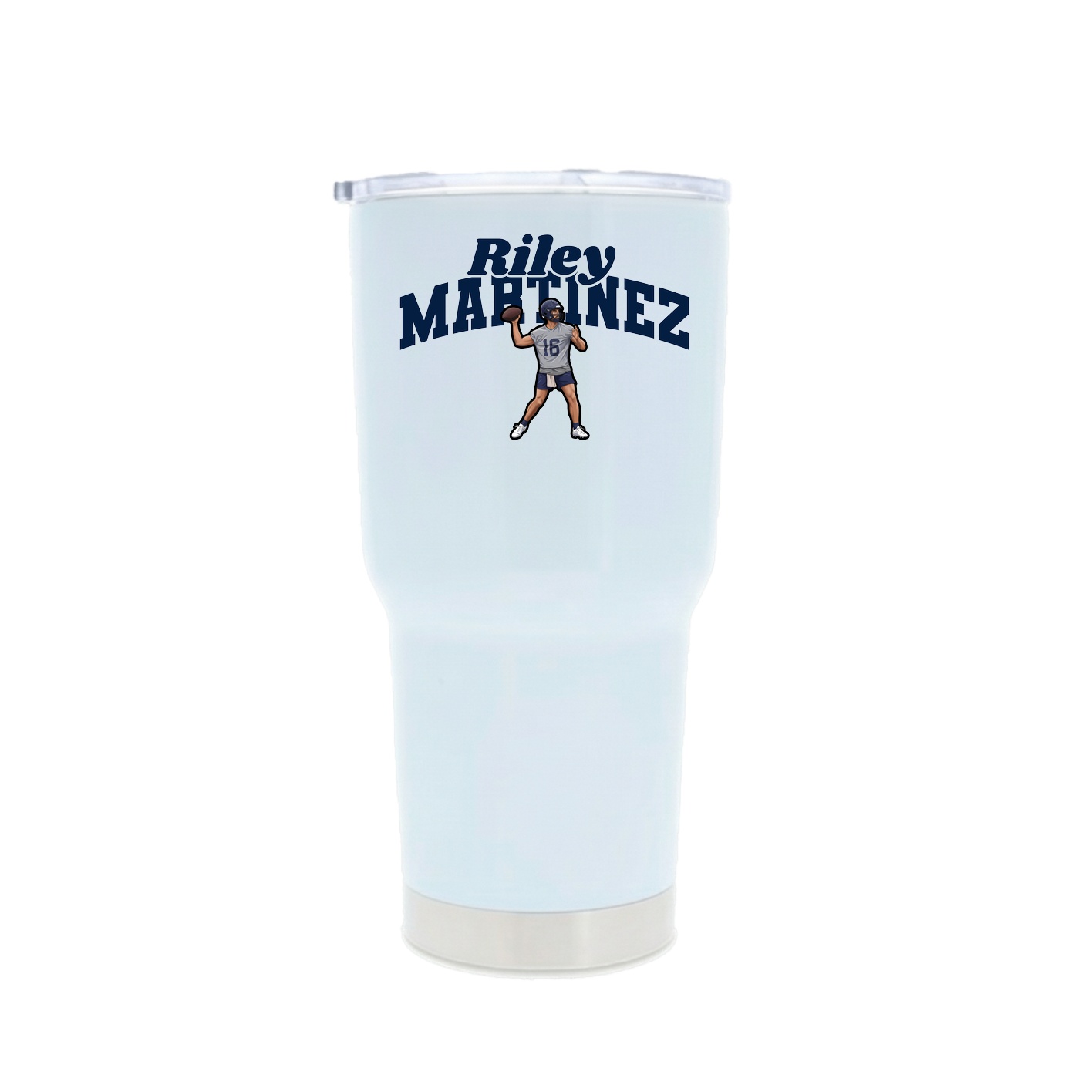 30oz Stainless Steel Tumbler — Signature Arch in White