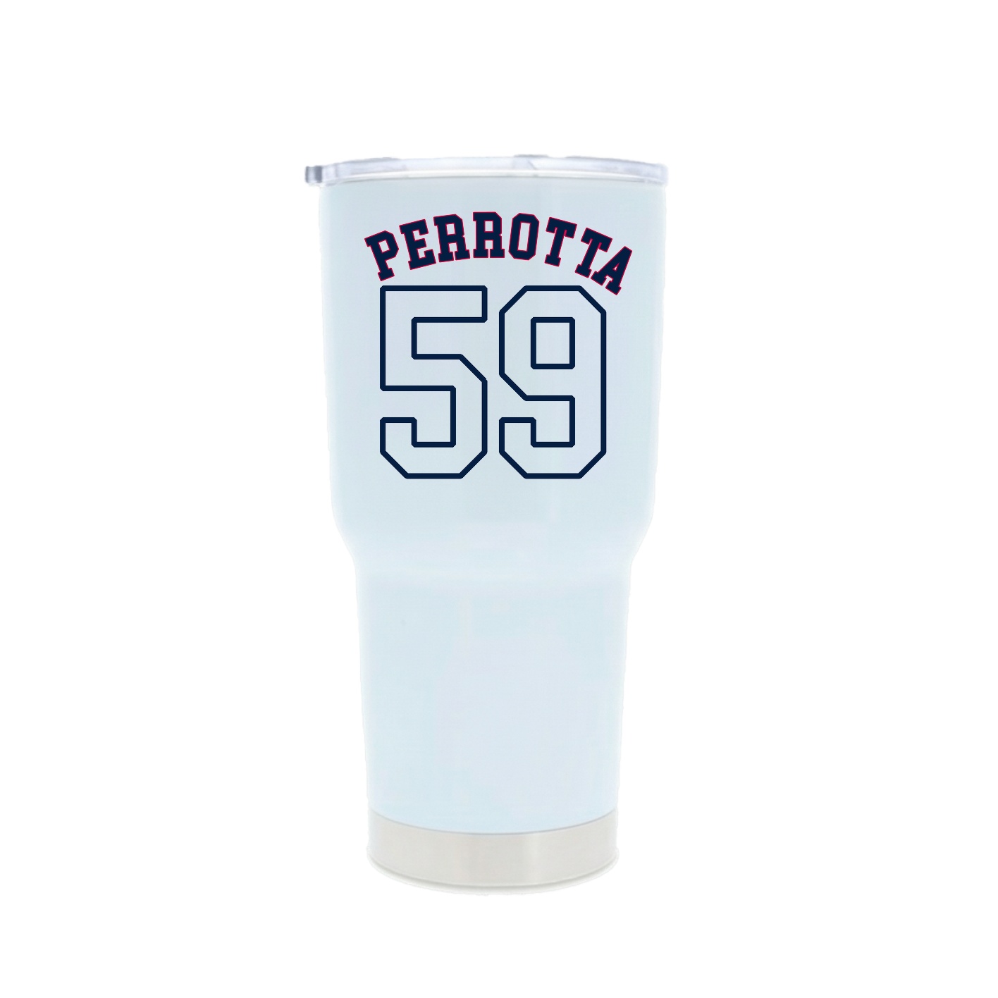 30oz Stainless Steel Tumbler — Shirsey Arch in White