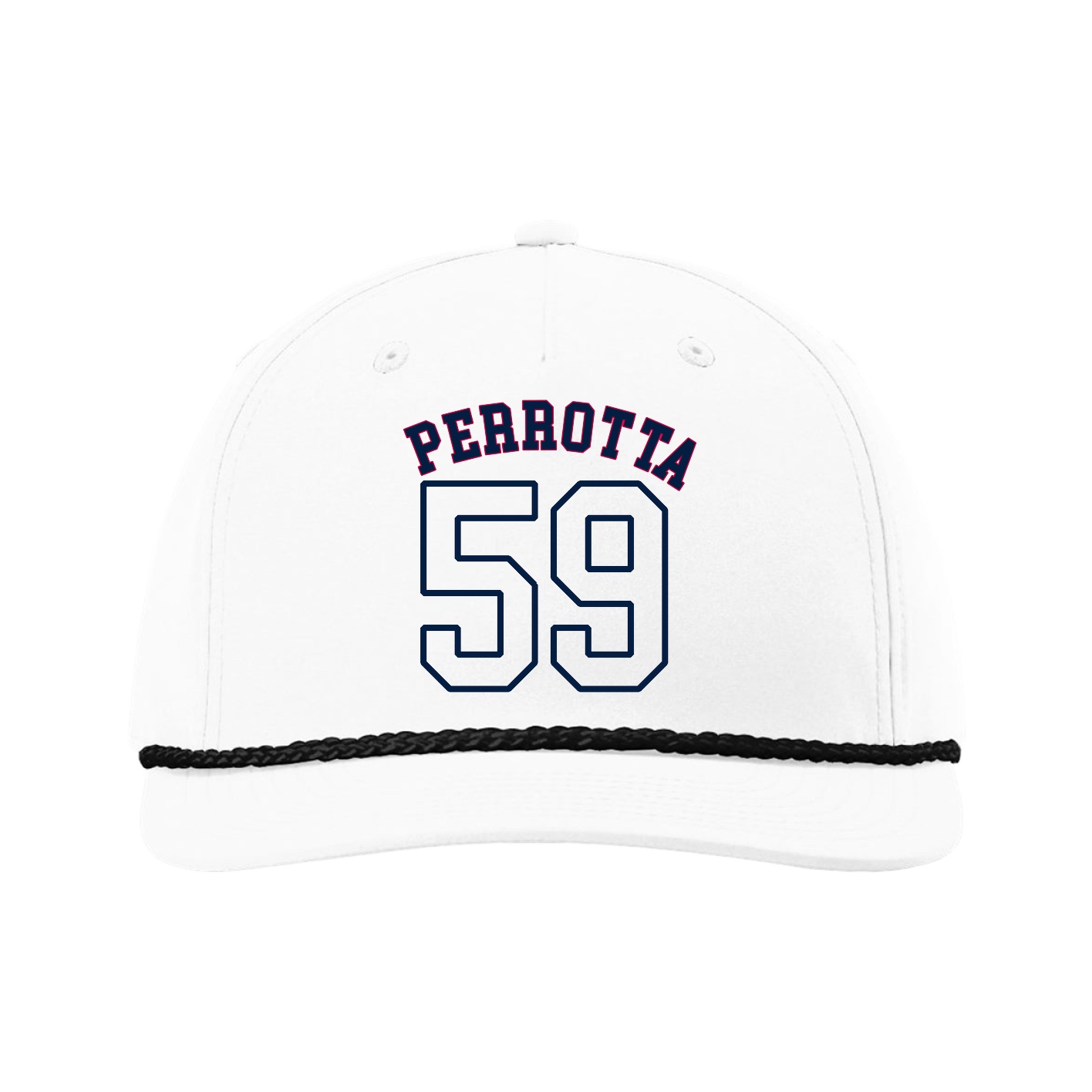 Five-Panel Classic Rope Cap — Shirsey Arch in White