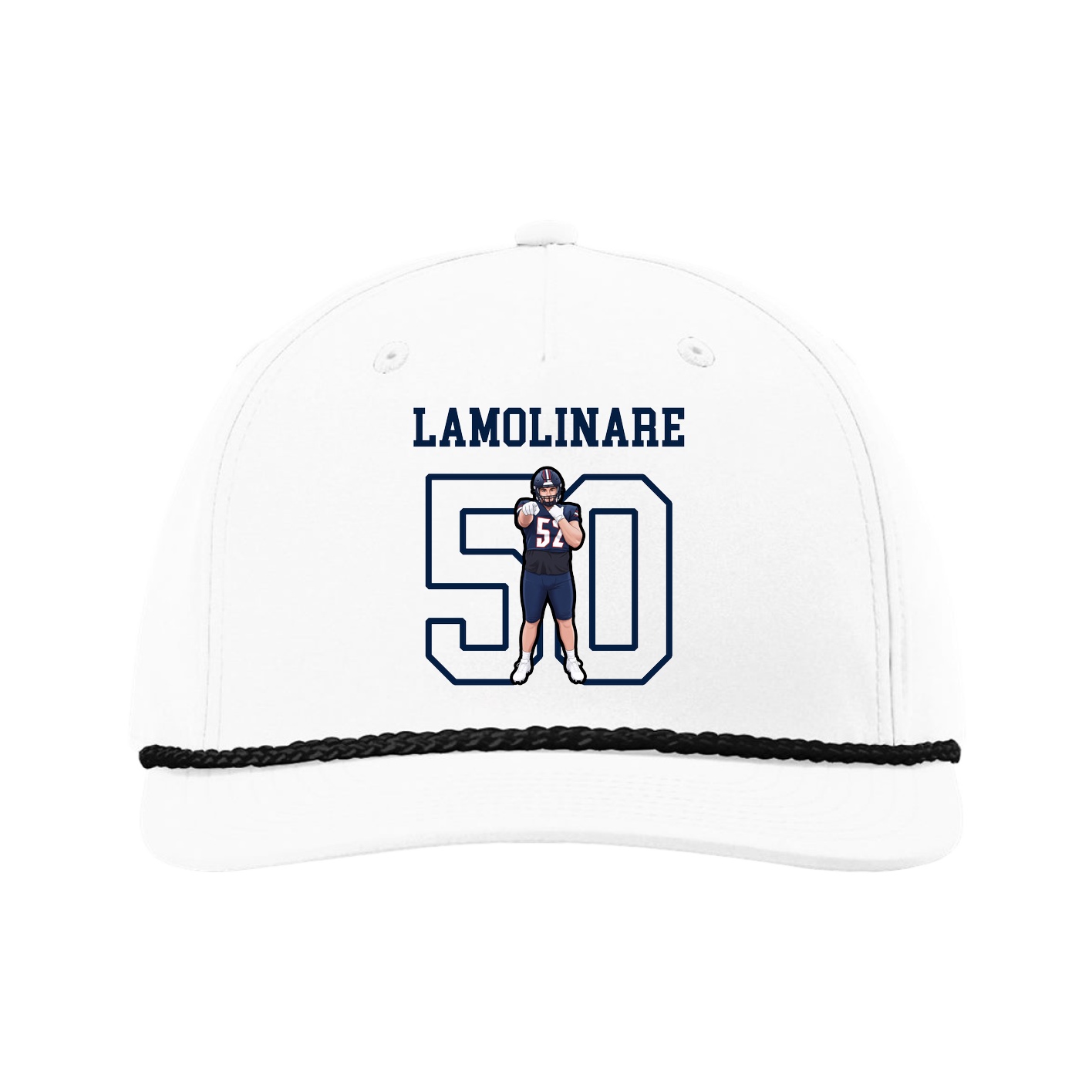 Five-Panel Classic Rope Cap — Shirsey in White