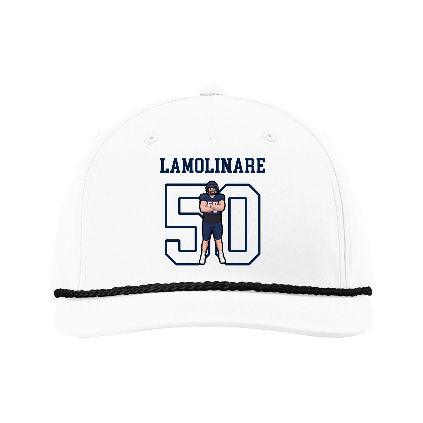 Five-Panel Classic Rope Cap — Shirsey in White