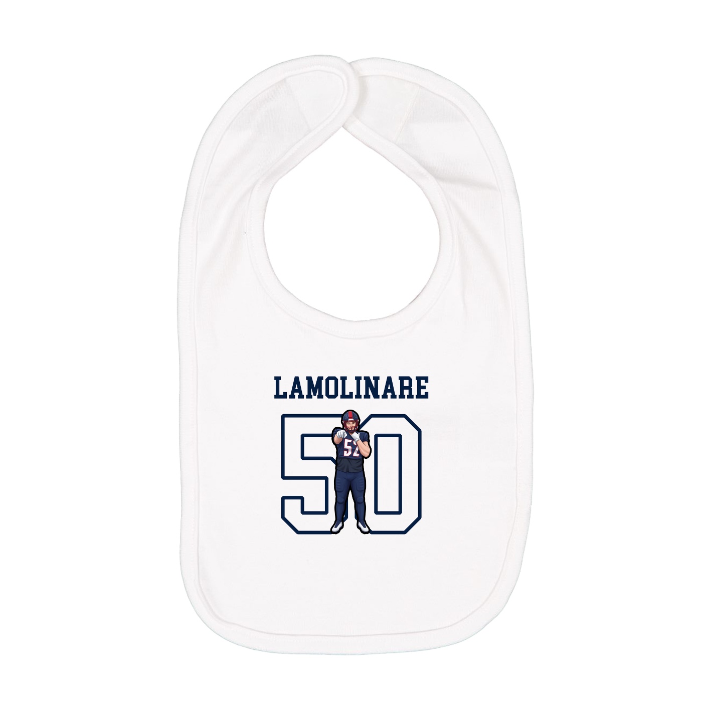 Infant Bib — Shirsey in White