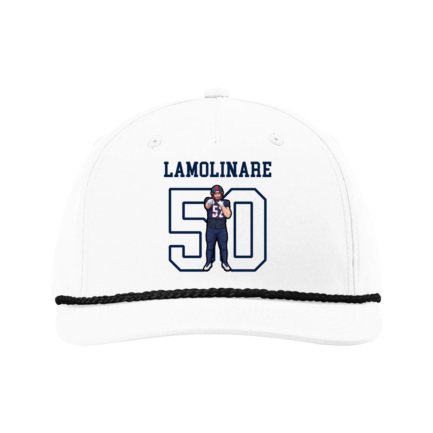 Five-Panel Classic Rope Cap — Shirsey in White