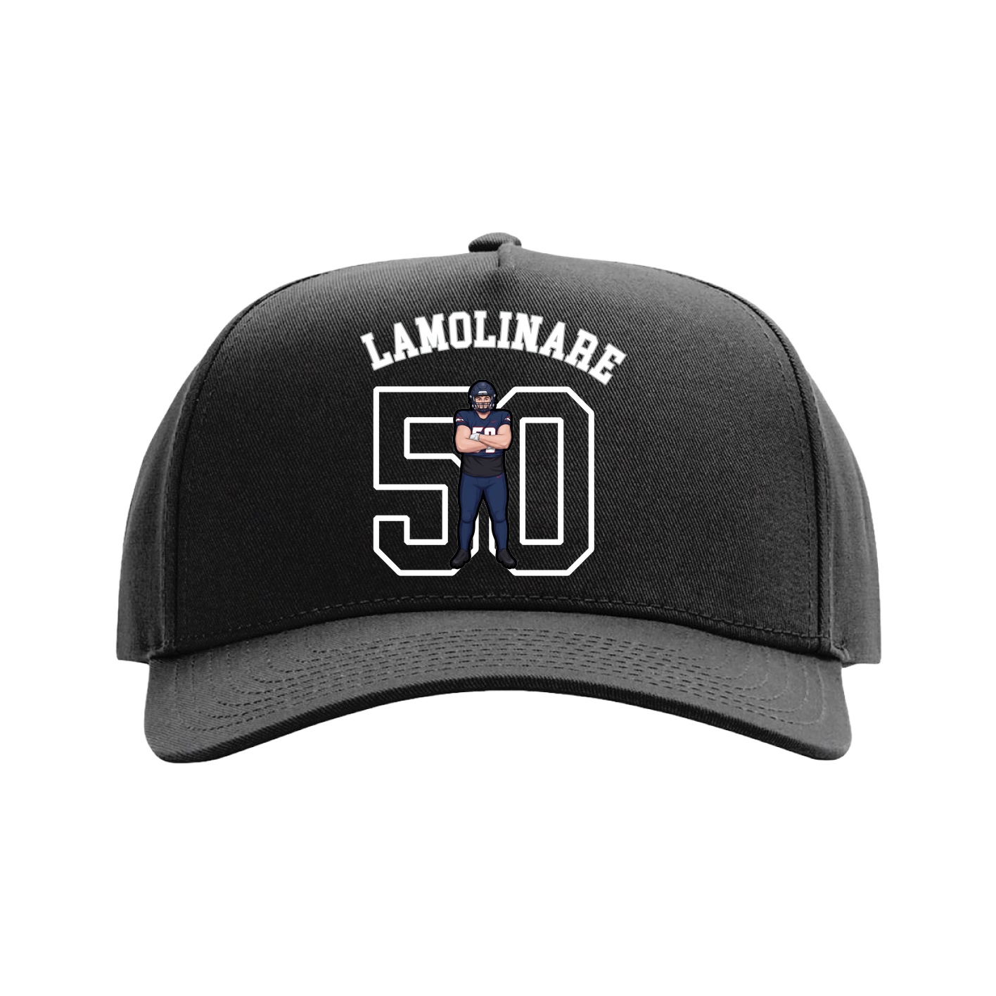 Full Fabric Five-Panel Champ Cap — Shirsey Arch in Black