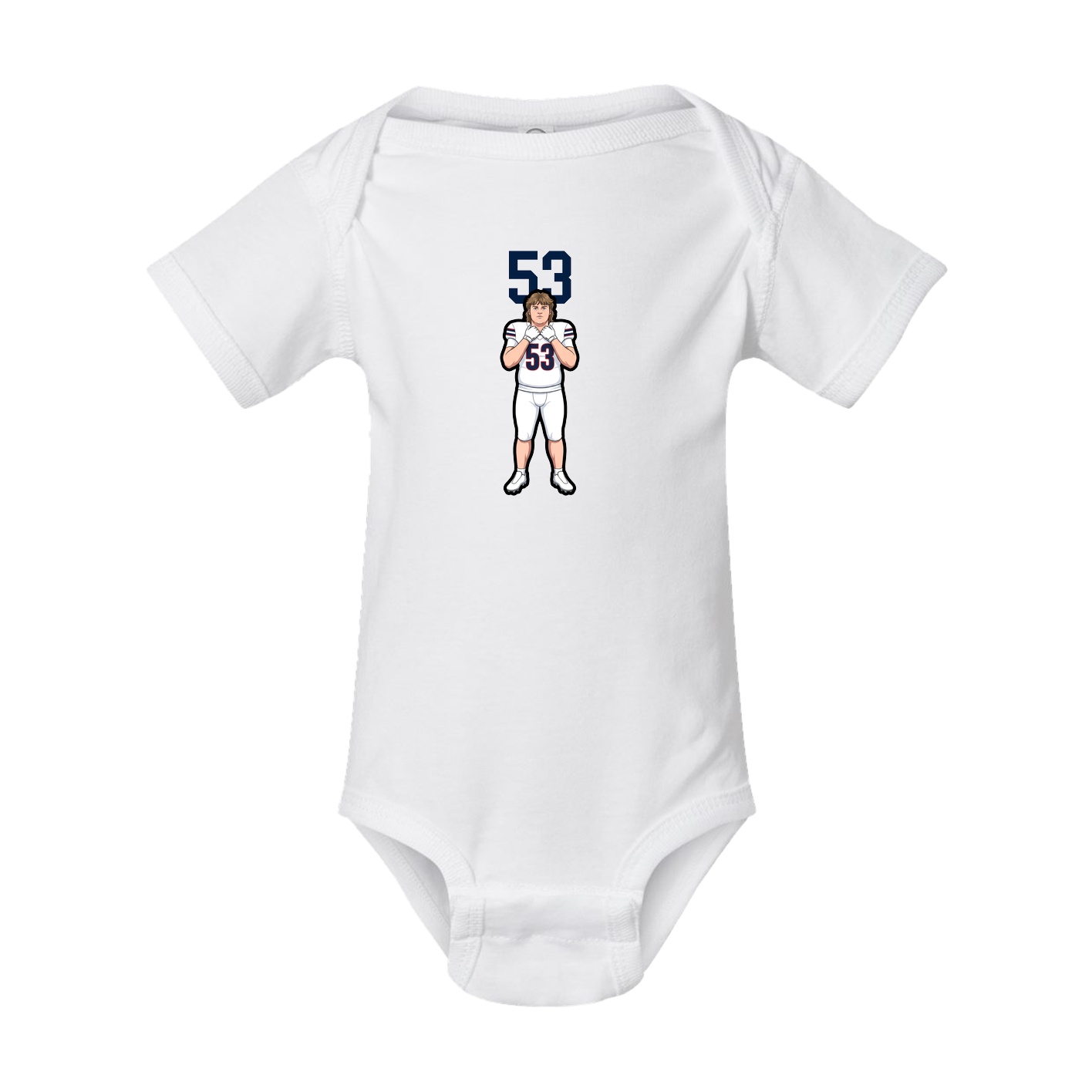Baby Onesie — Number Top in White
