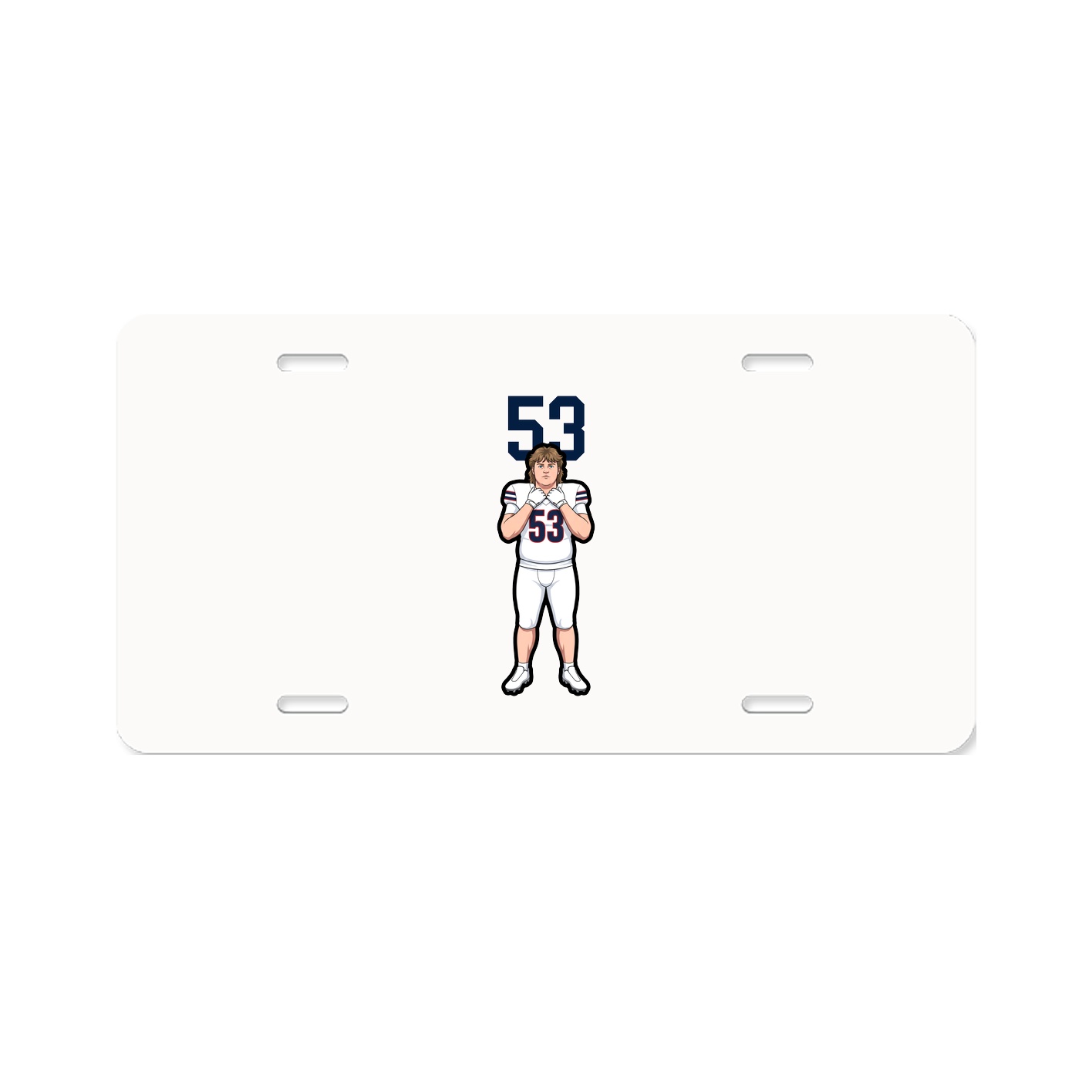 License Plate — Number Top in Classic
