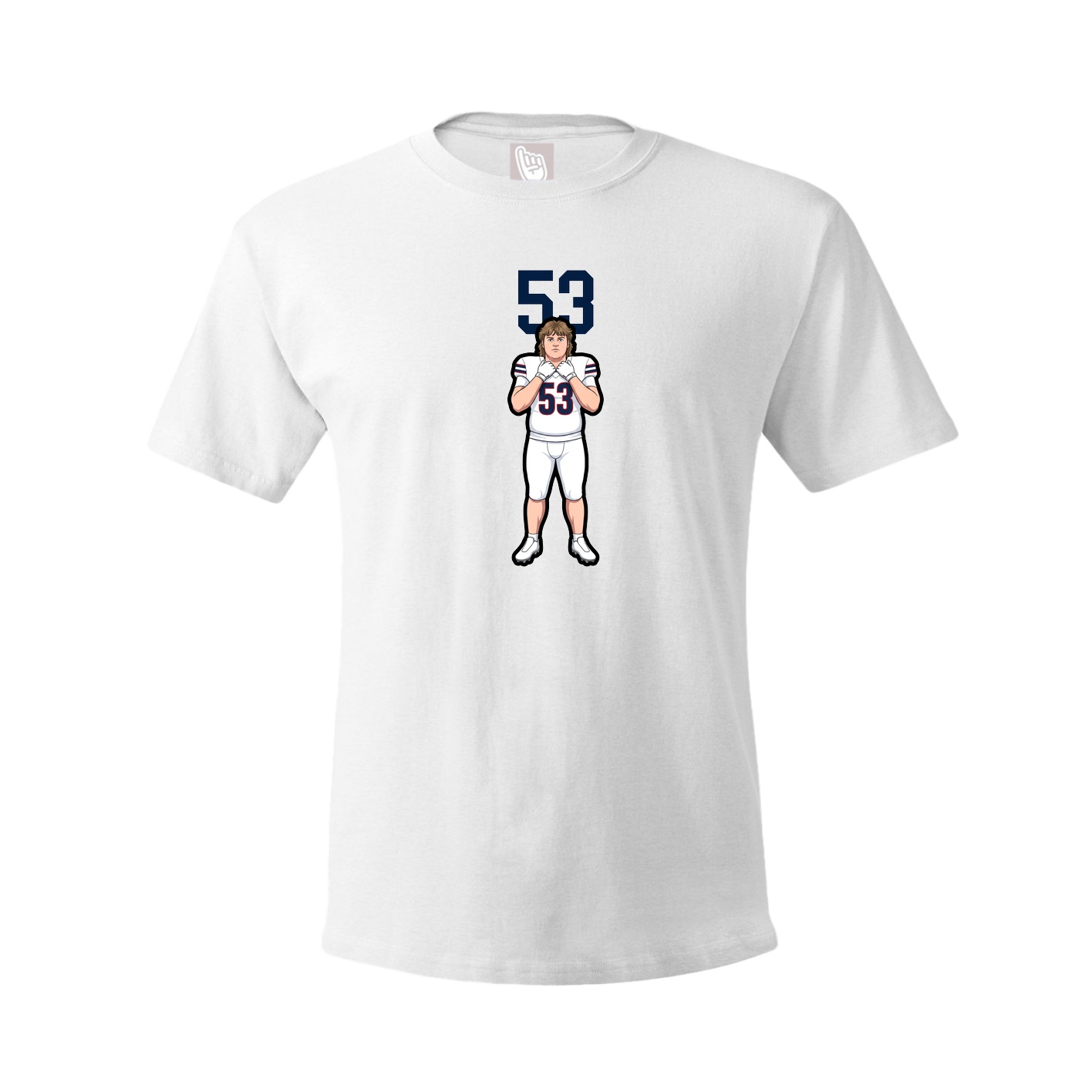 Youth Tee — Number Top in White
