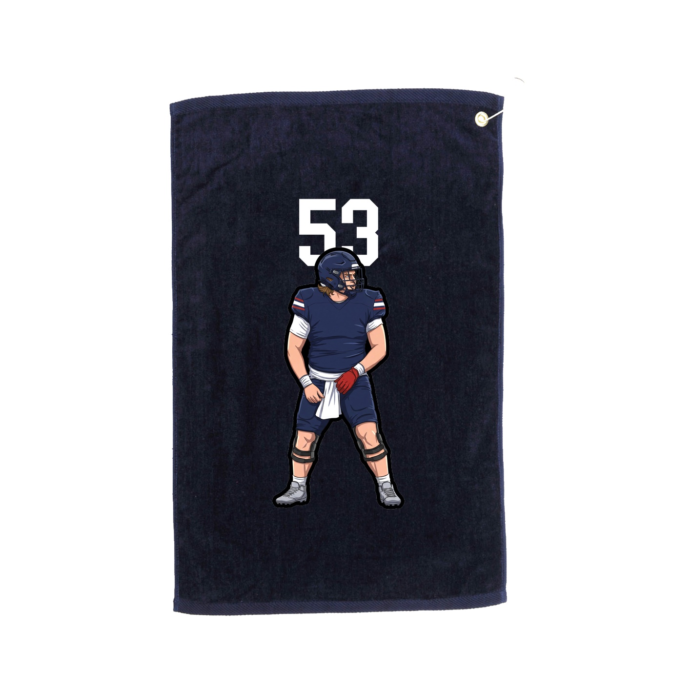 Golf Towel — Number Top in Navy