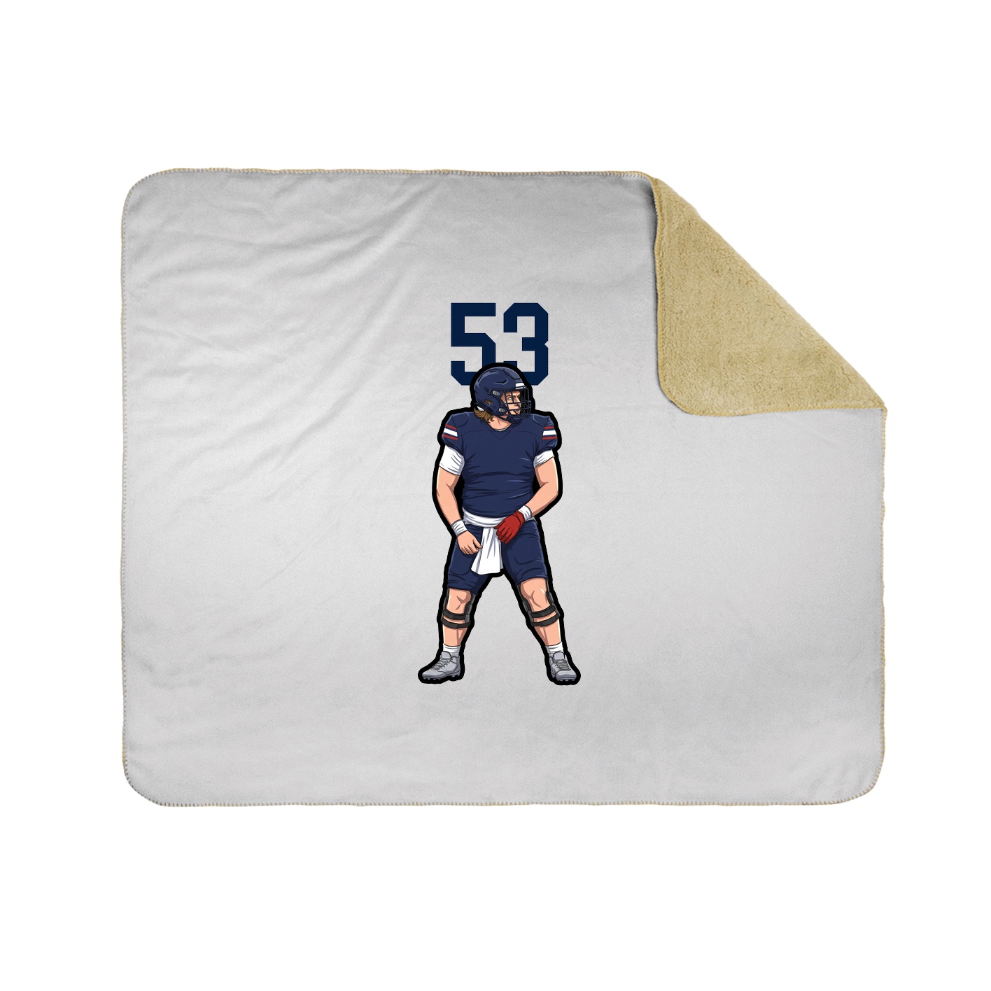 Throw Blanket — Number Top in White