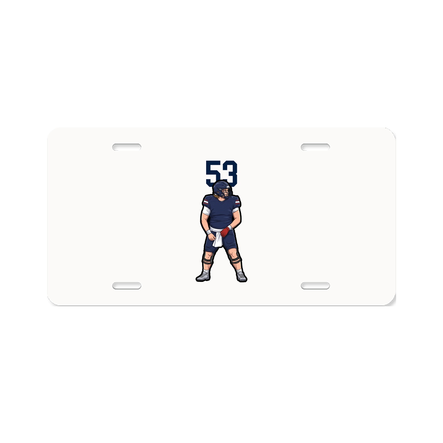License Plate — Number Top in Classic
