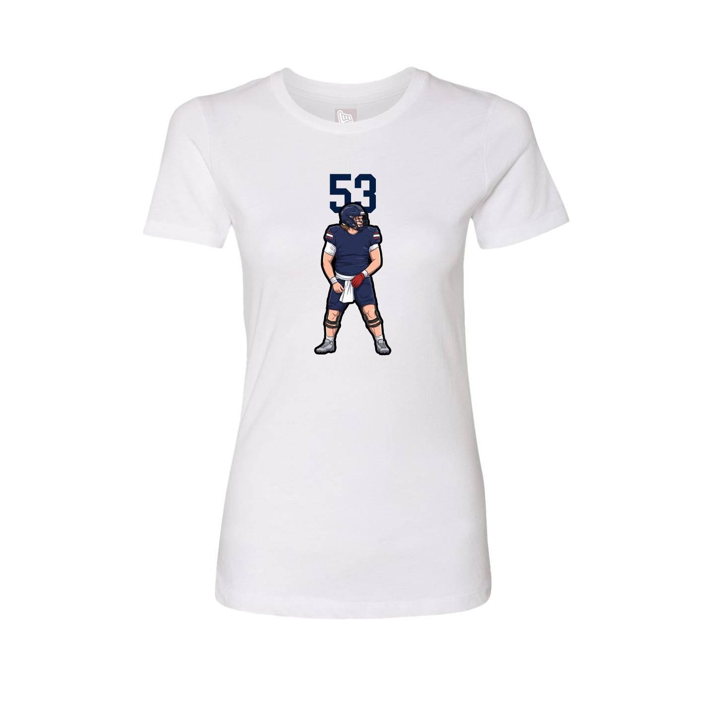 Fitted Women's Tee — Number Top in White