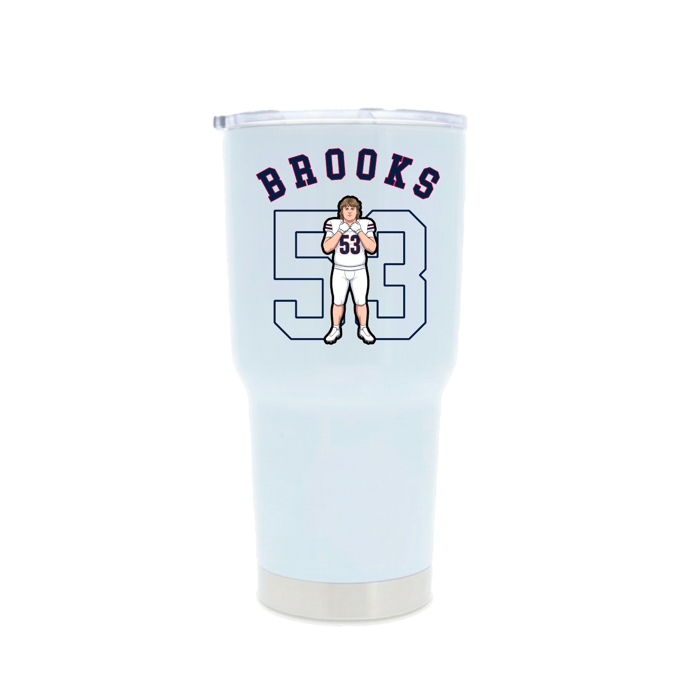 30oz Stainless Steel Tumbler — Shirsey Arch in White