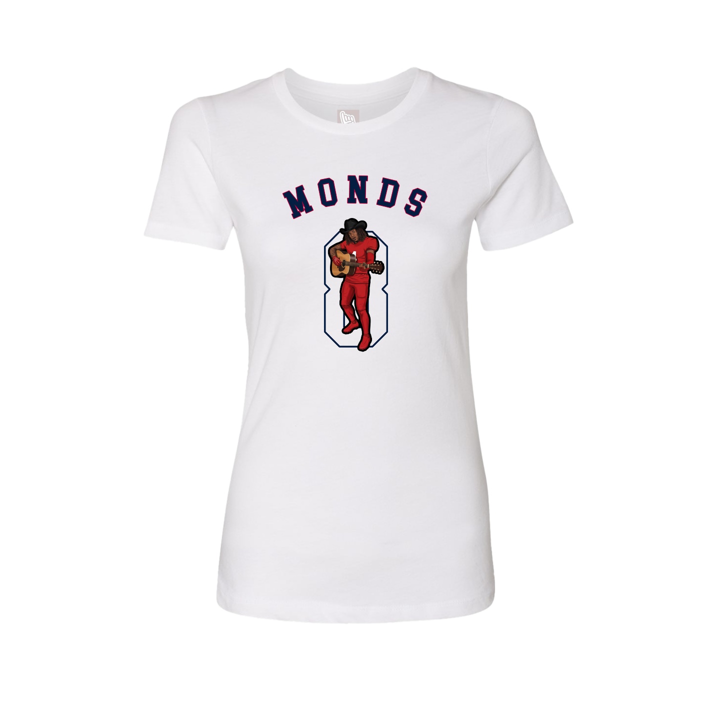 Fitted Women's Tee — Shirsey Arch in White