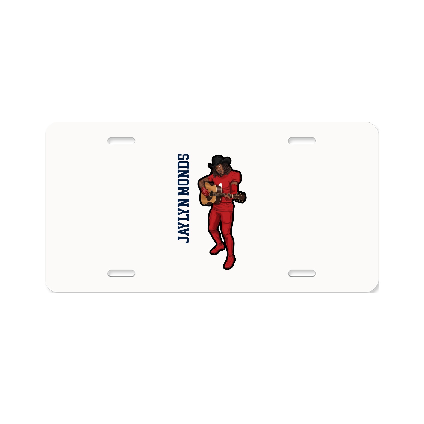 License Plate — Name Vertical in Classic