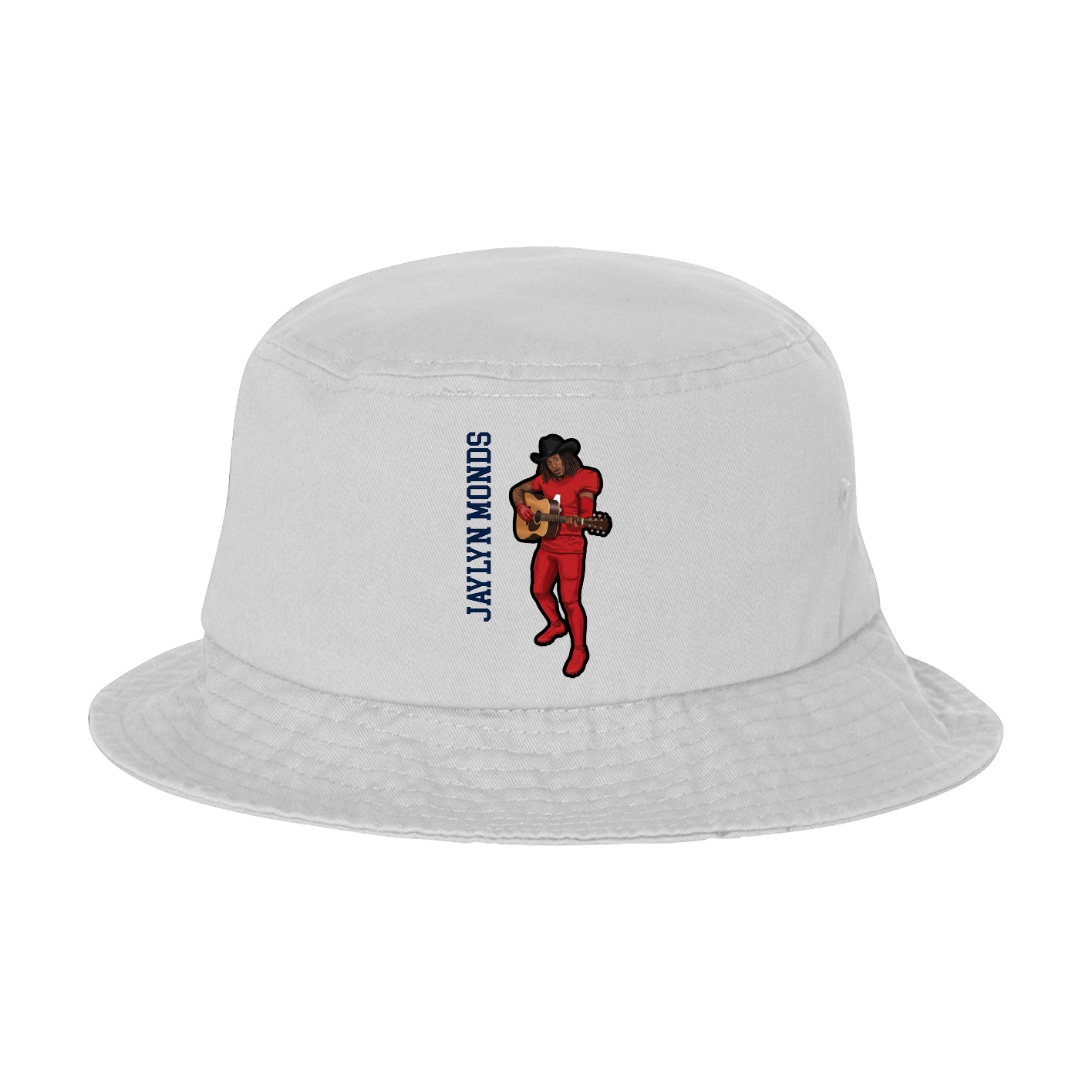 Bucket Cap — Name Vertical in White