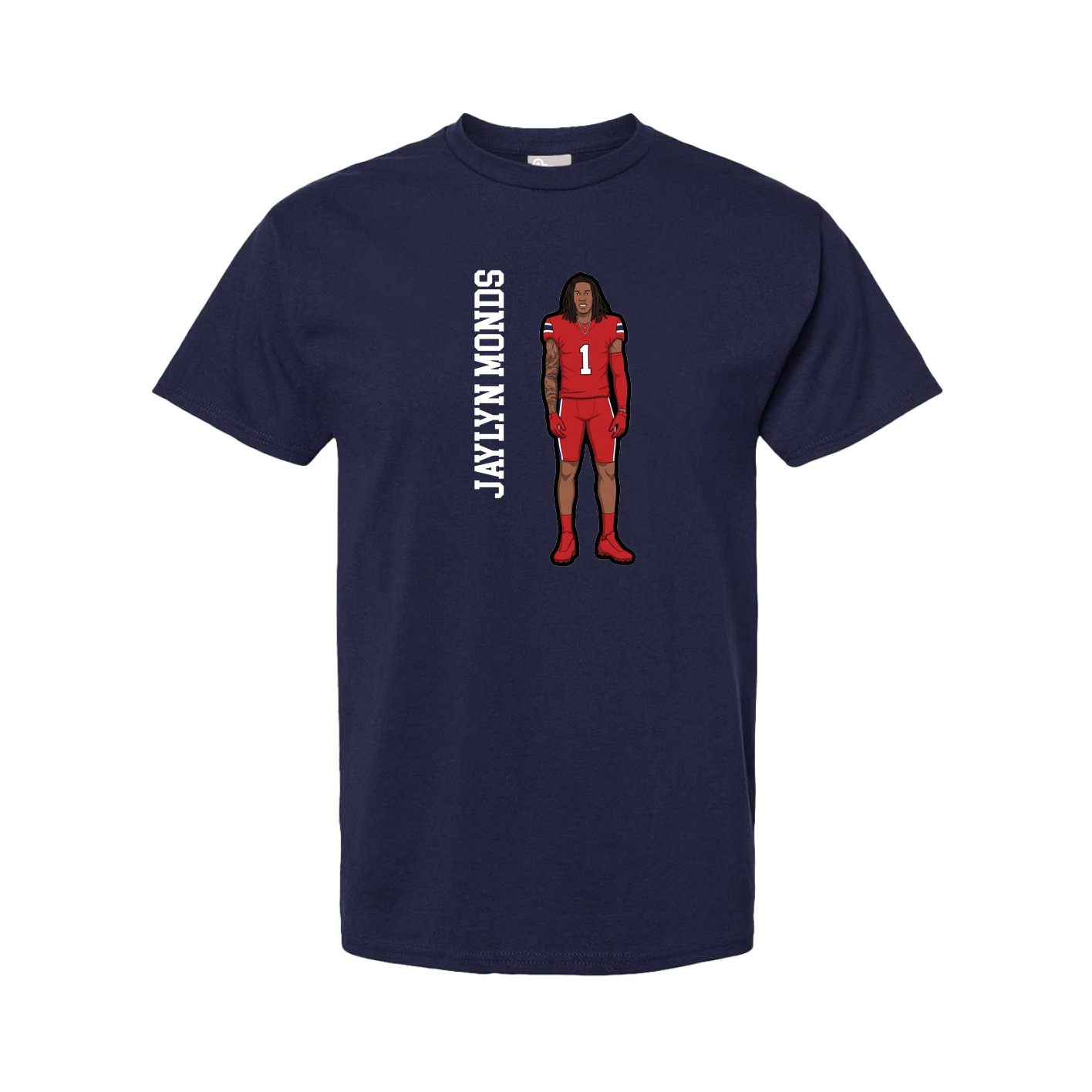 Tee — Name Vertical in Navy