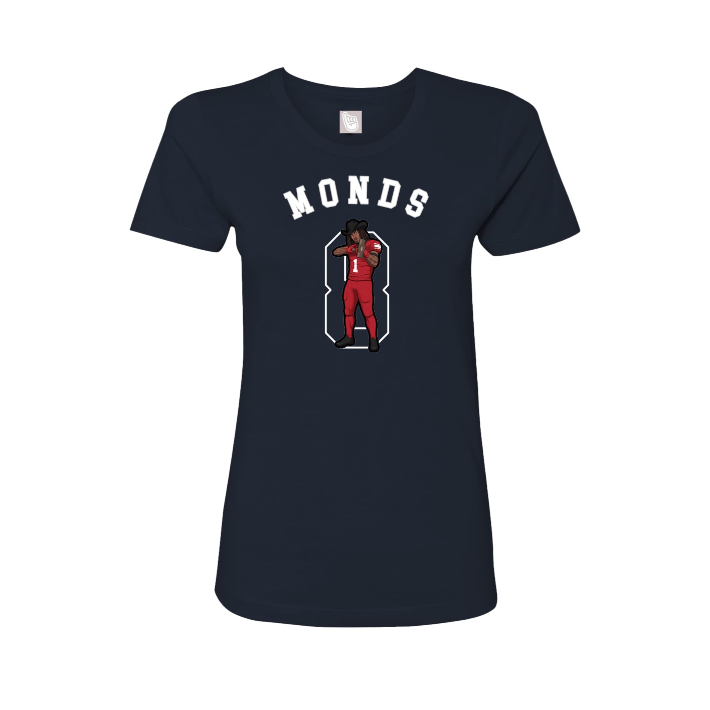 Fitted Women's Tee — Shirsey Arch in Navy