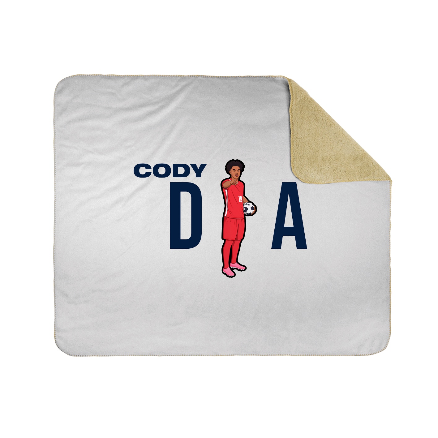 Throw Blanket — Player Name in White