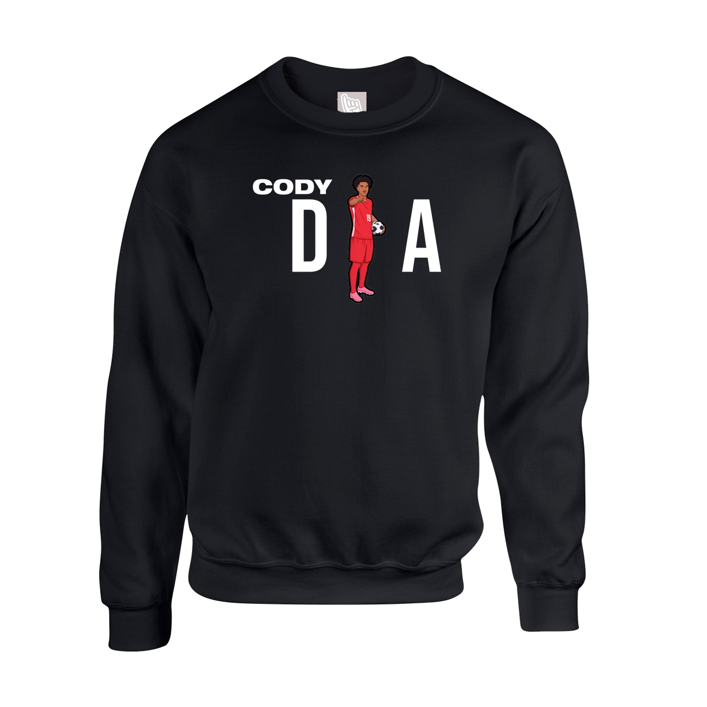 Fleece Crew — Player Name in Black