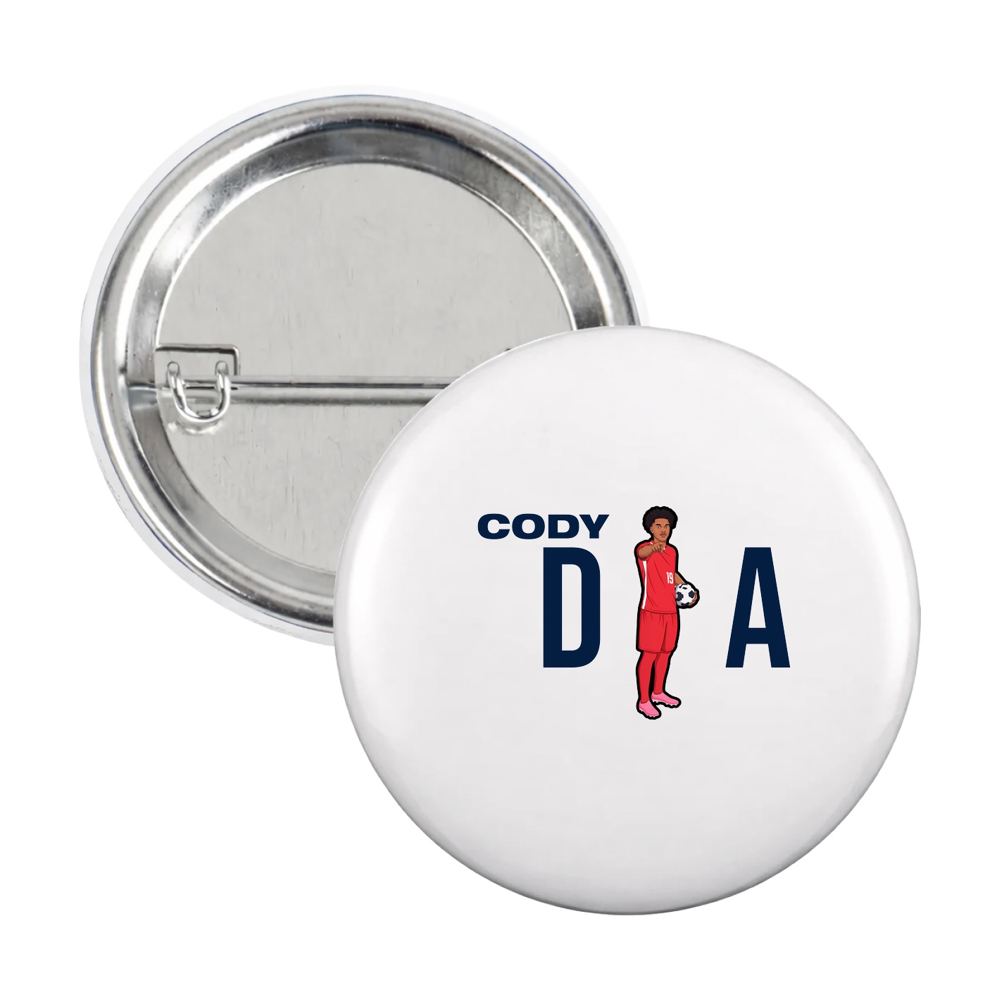 Game Day Button — Player Name in White