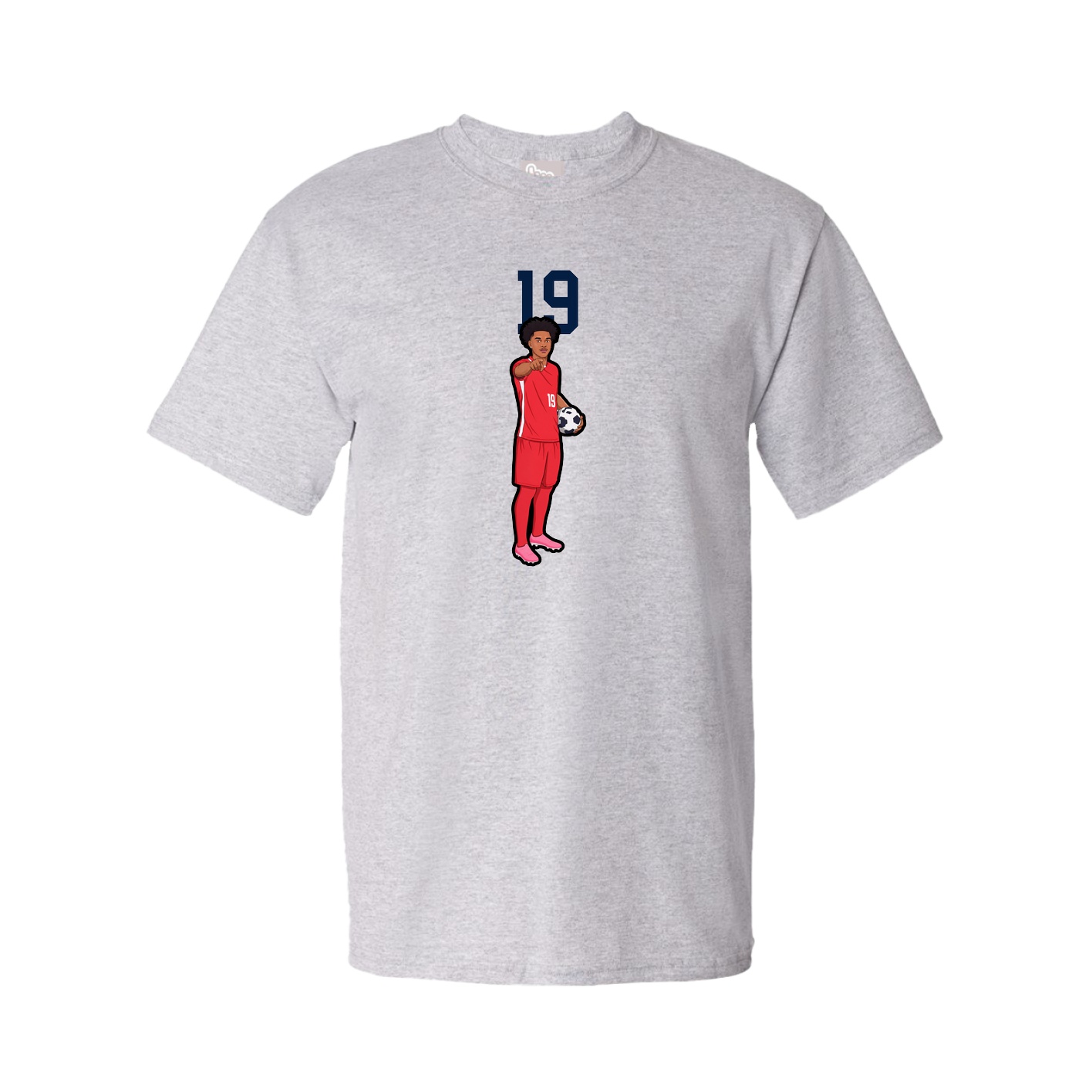 Youth Tee — Number Top in Grey