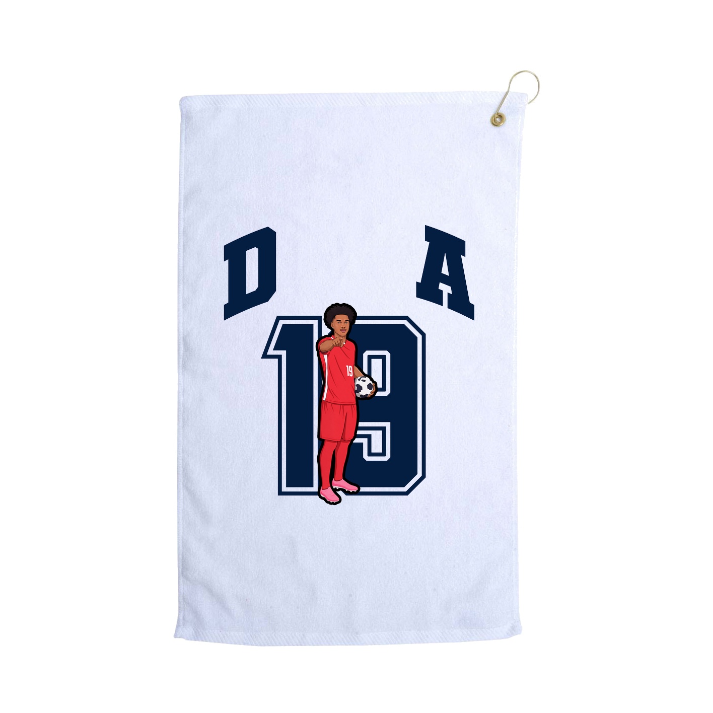 Golf Towel — Number in White