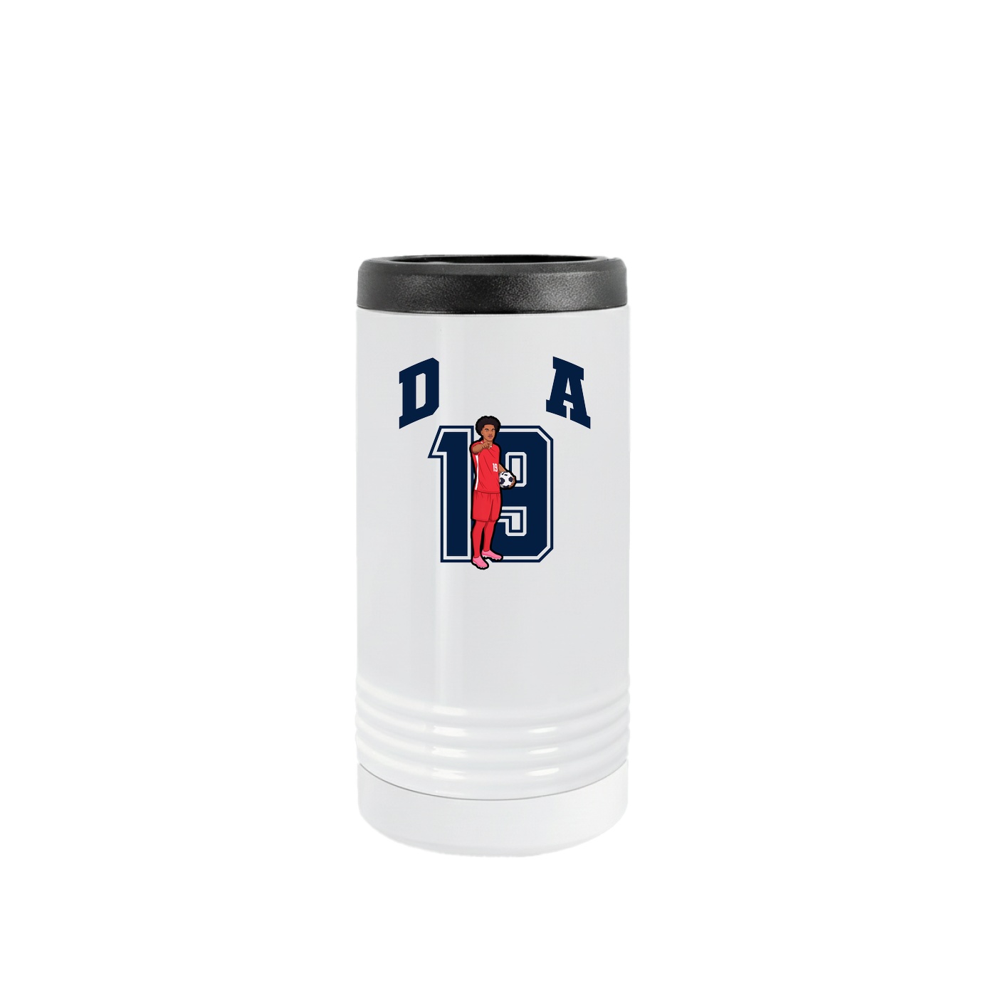 Slim Beverage Holder — Number in White