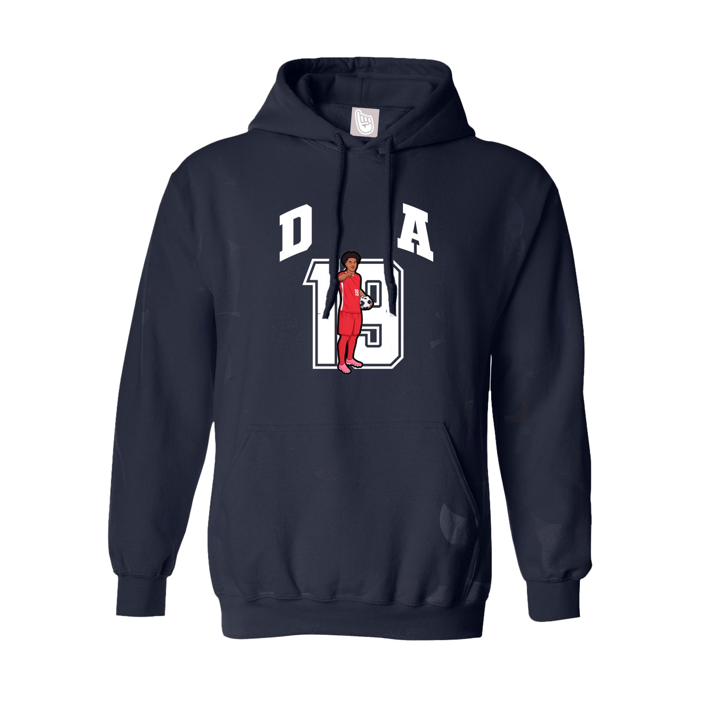 Hoodie — Number in Navy