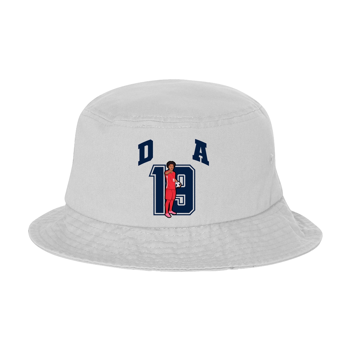 Bucket Cap — Number in White