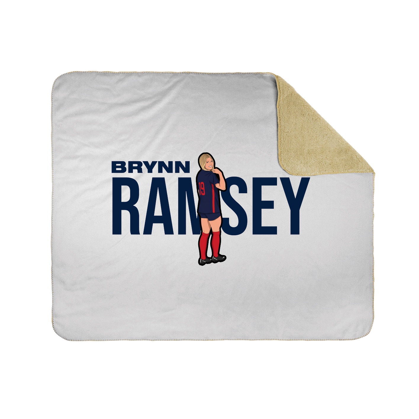 Throw Blanket — Player Name in White