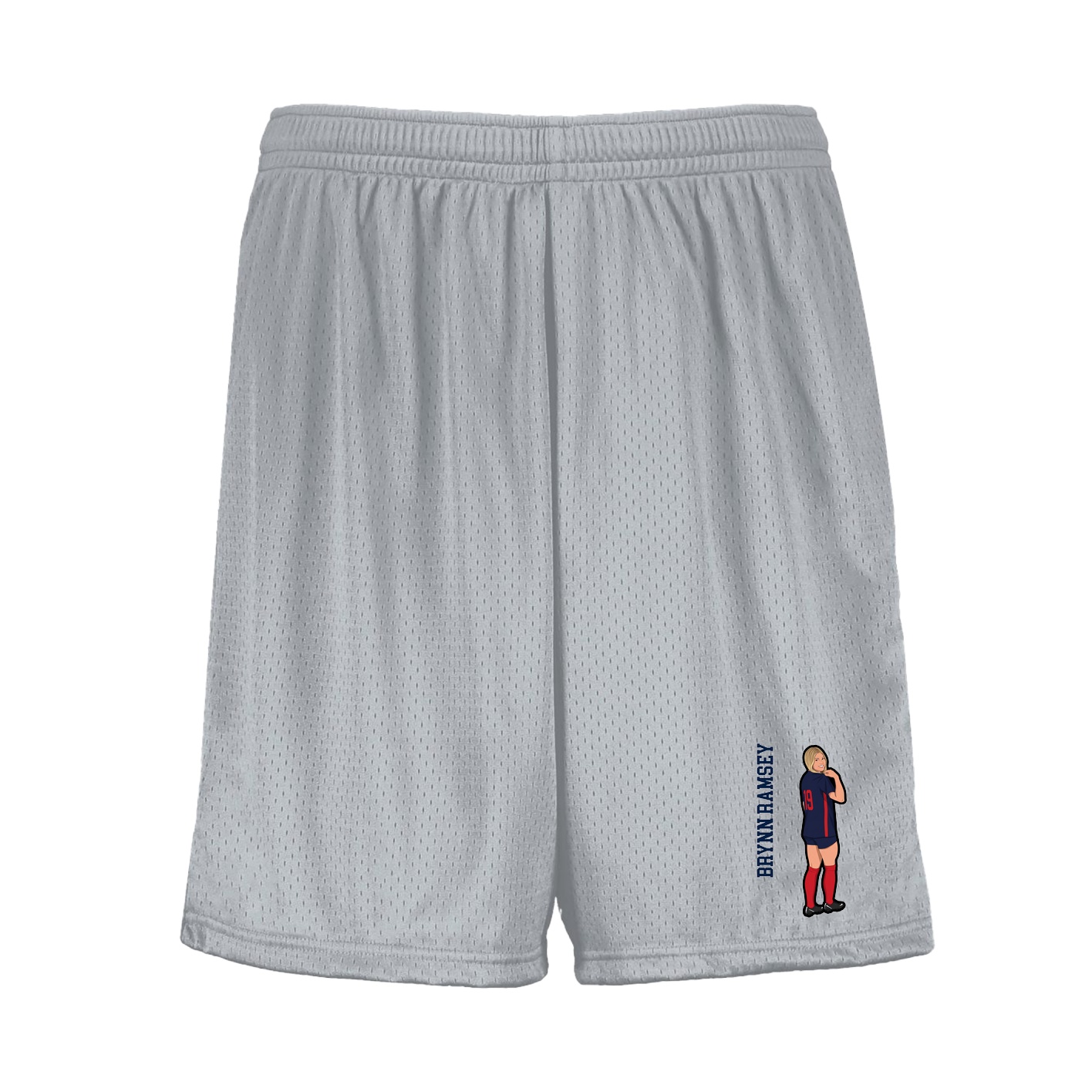 Shorts — Name Vertical in Silver