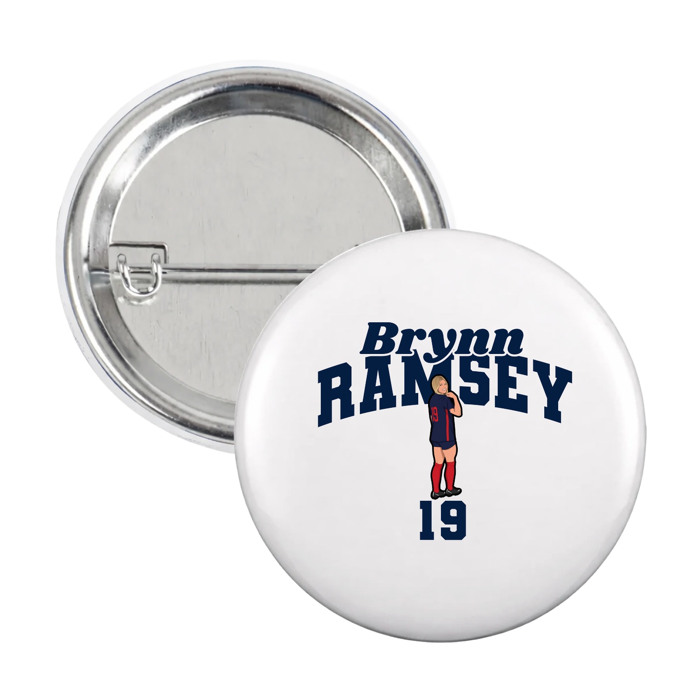 Game Day Button — Signature Arch in White