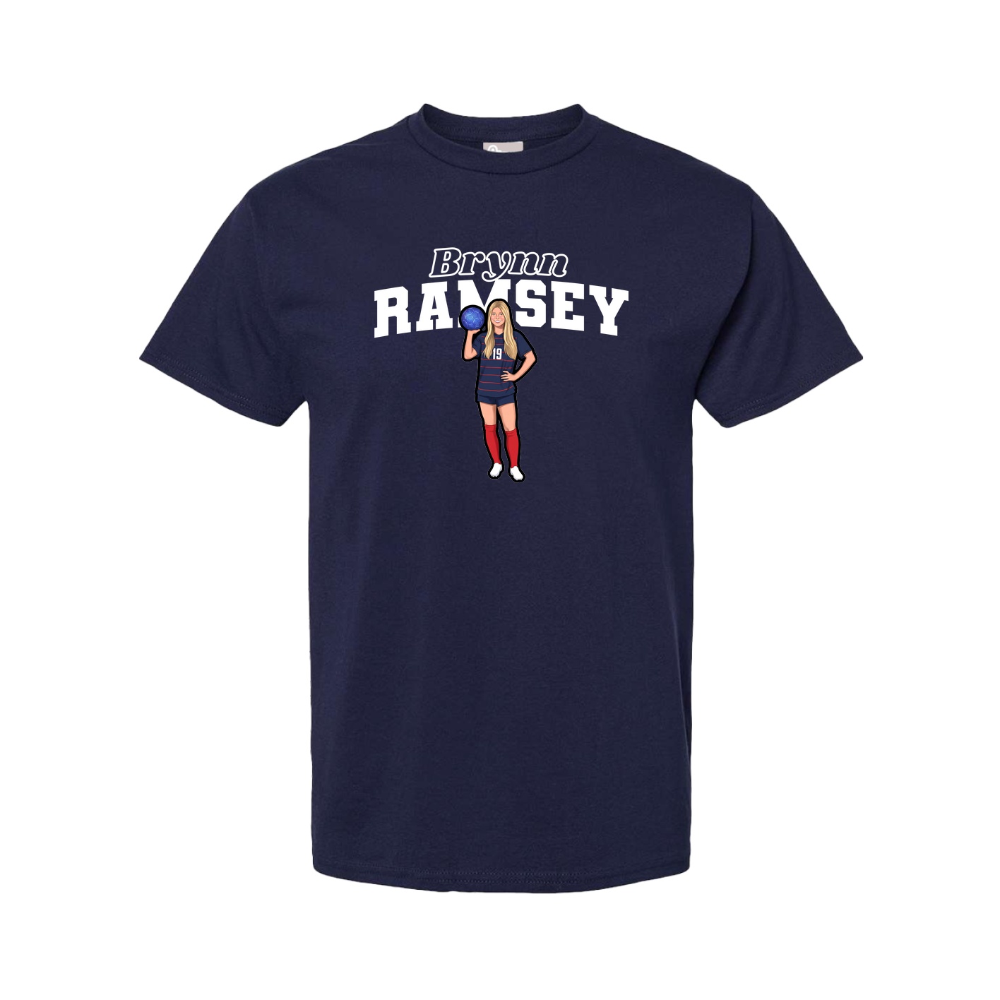 Youth Tee — Name Arch in Navy