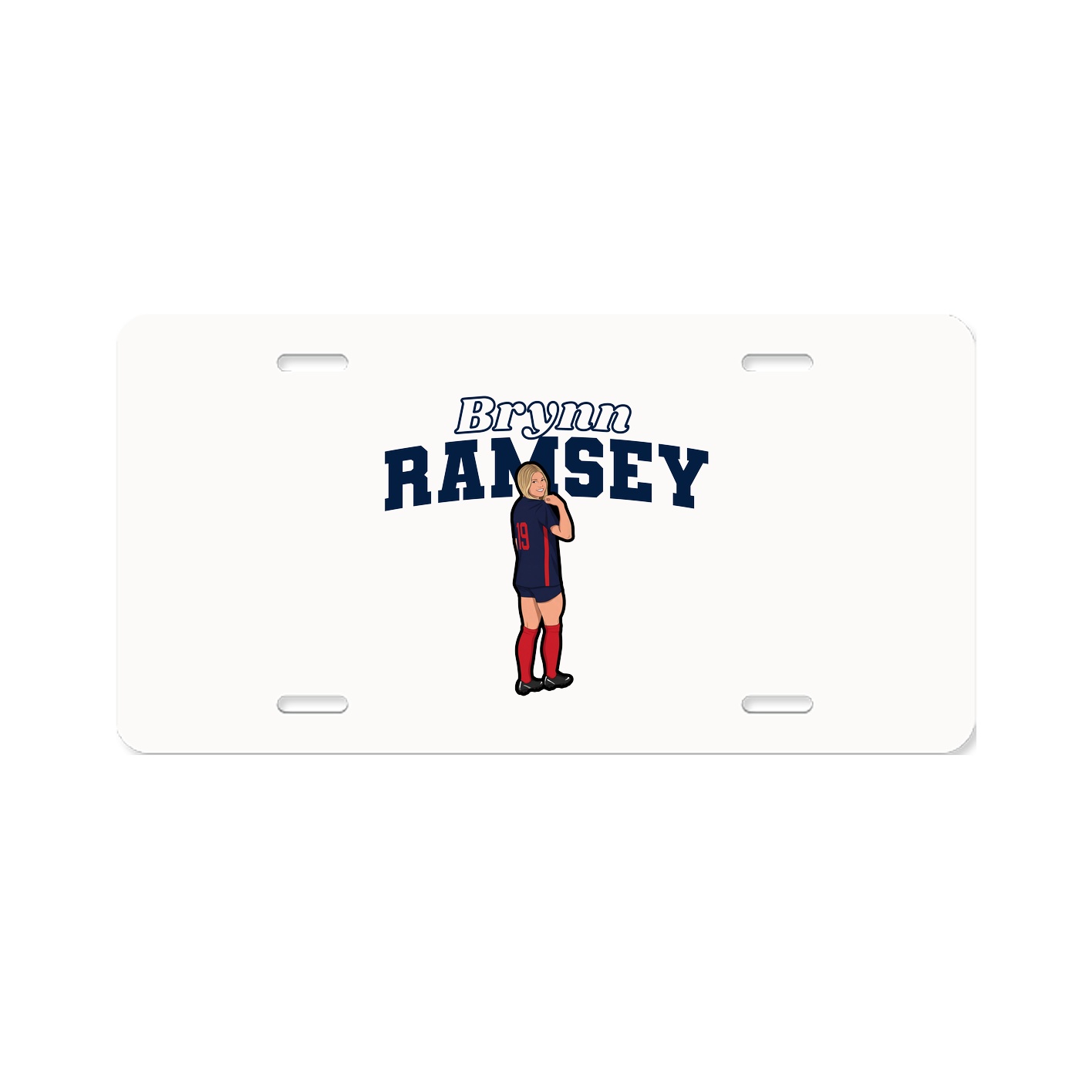 License Plate — Name Arch in Classic