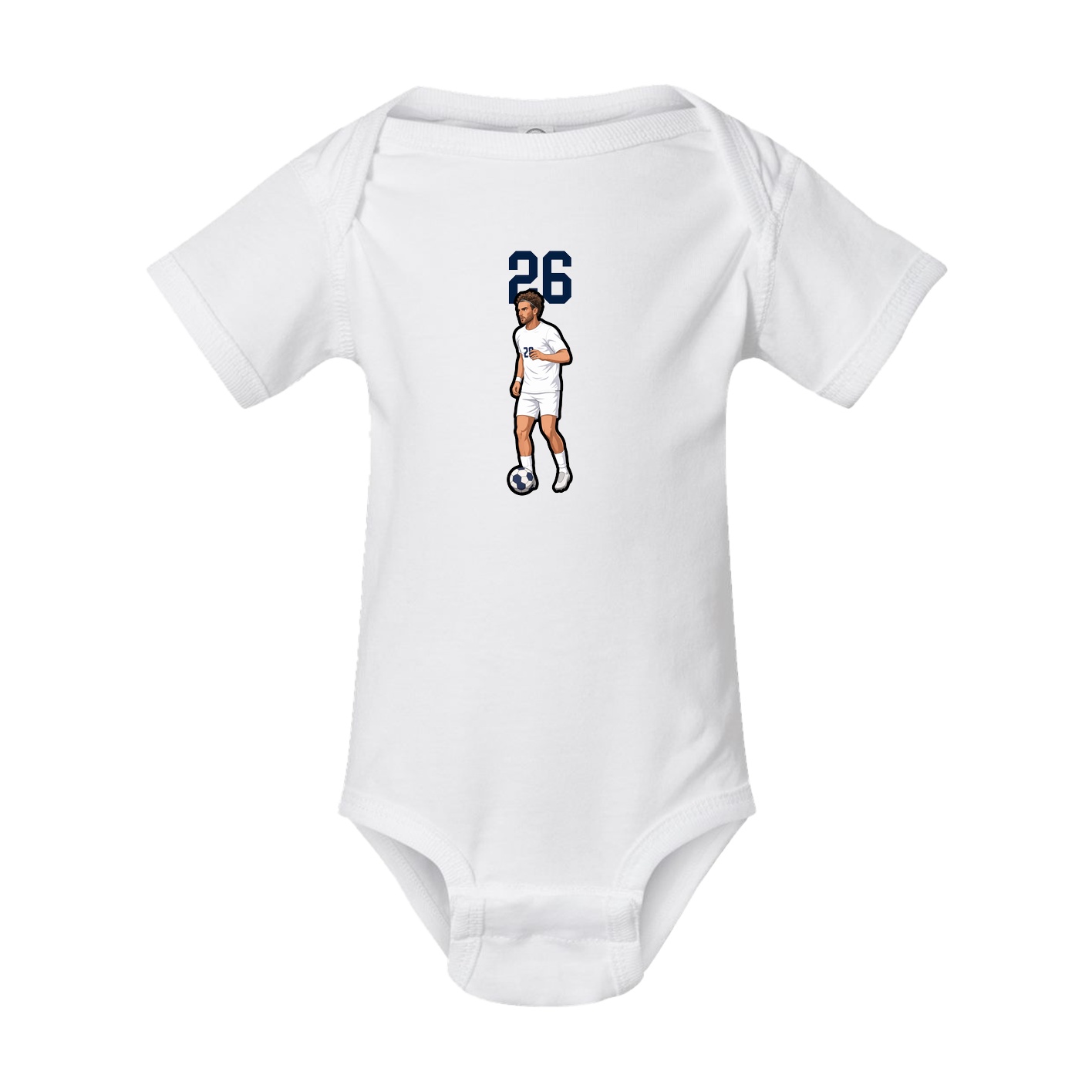 Baby Onesie — Number Top in White
