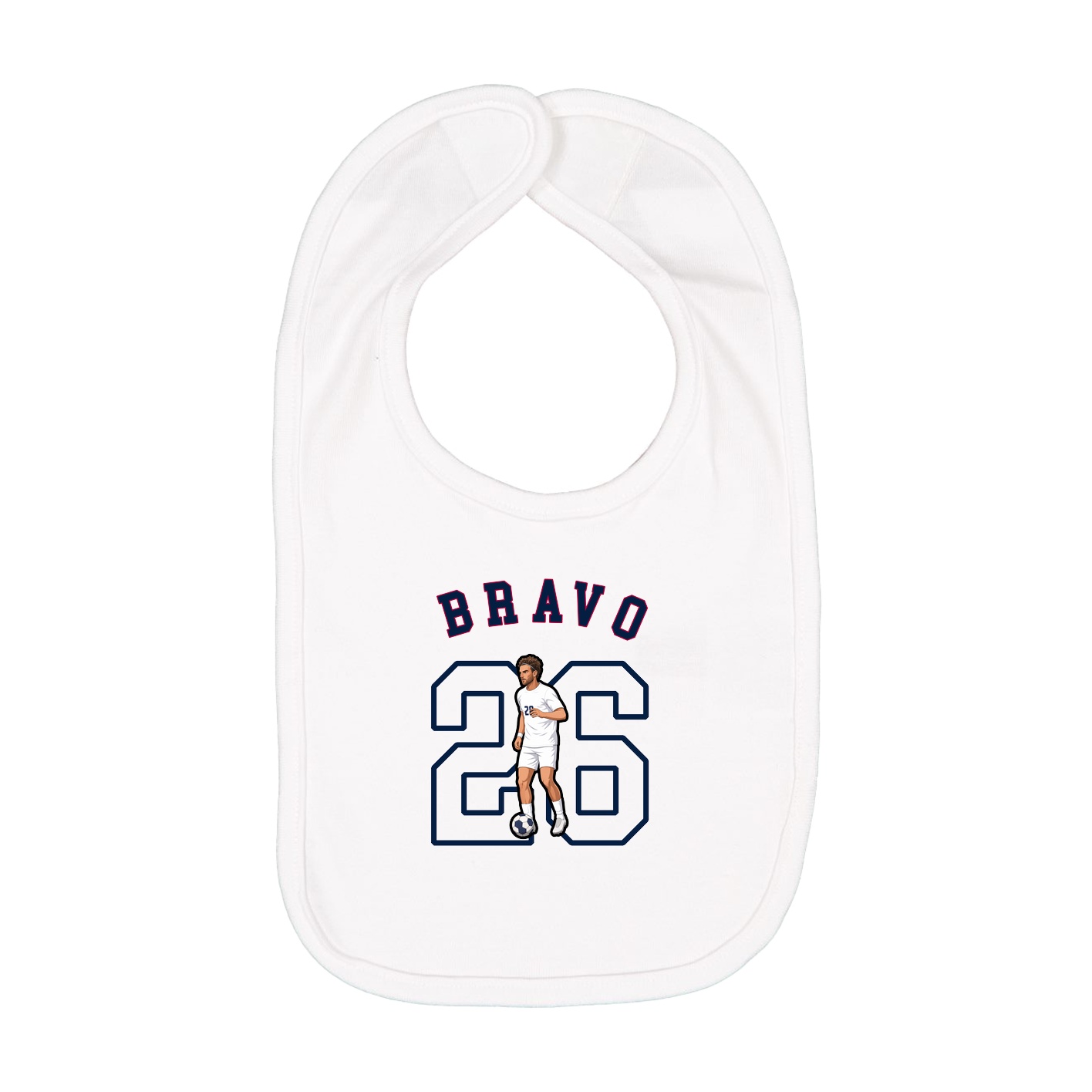 Infant Bib — Shirsey Arch in White