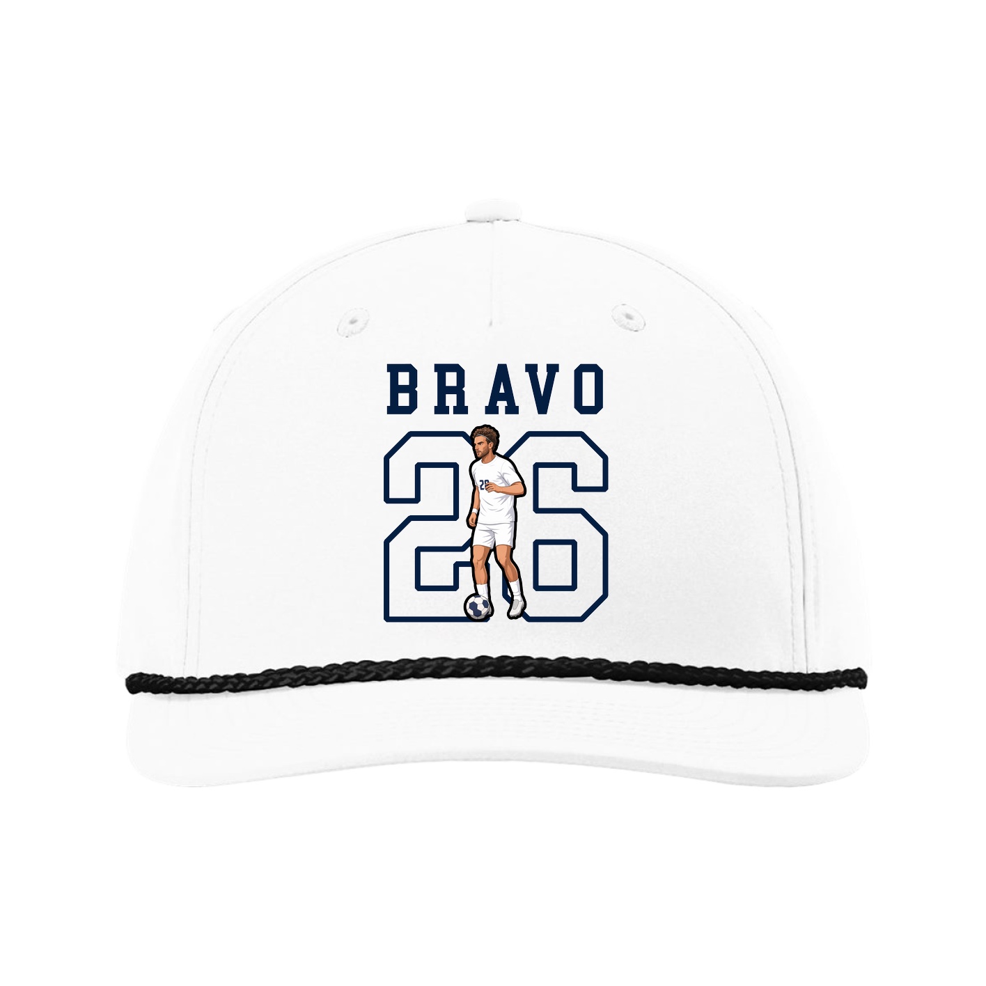 Five-Panel Classic Rope Cap — Shirsey in White