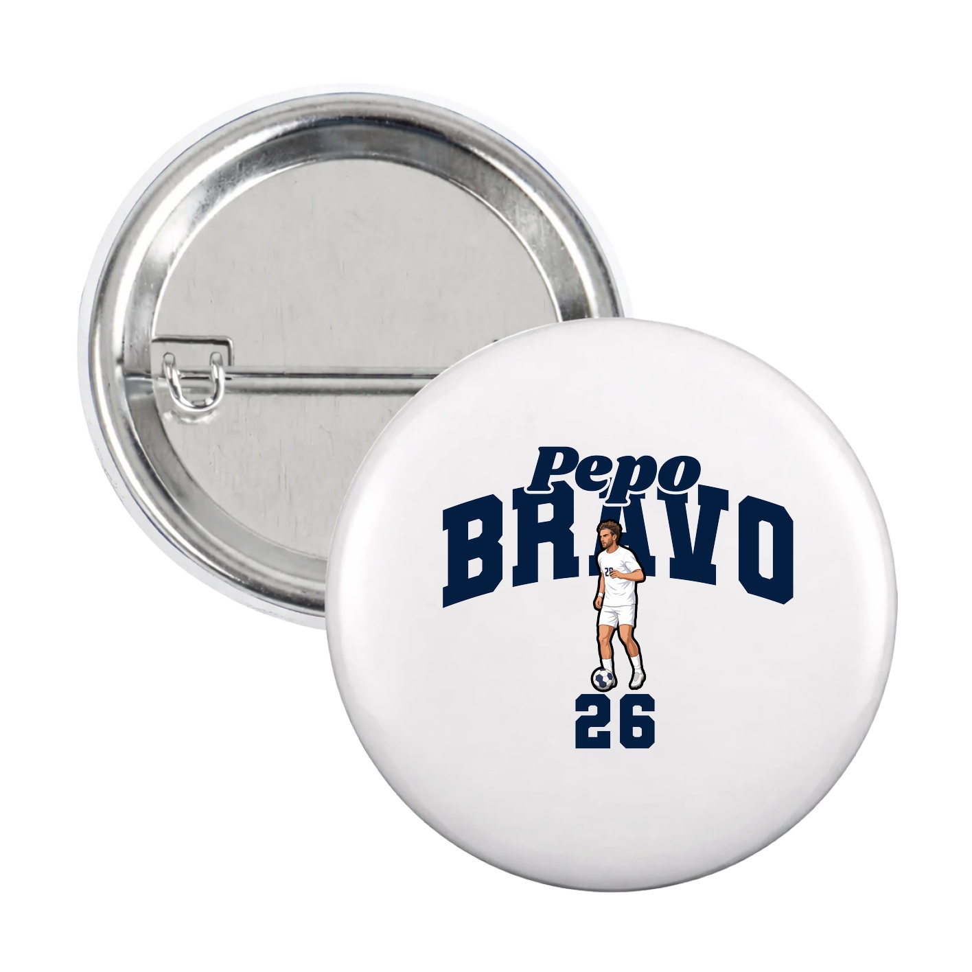 Game Day Button — Signature Arch in White