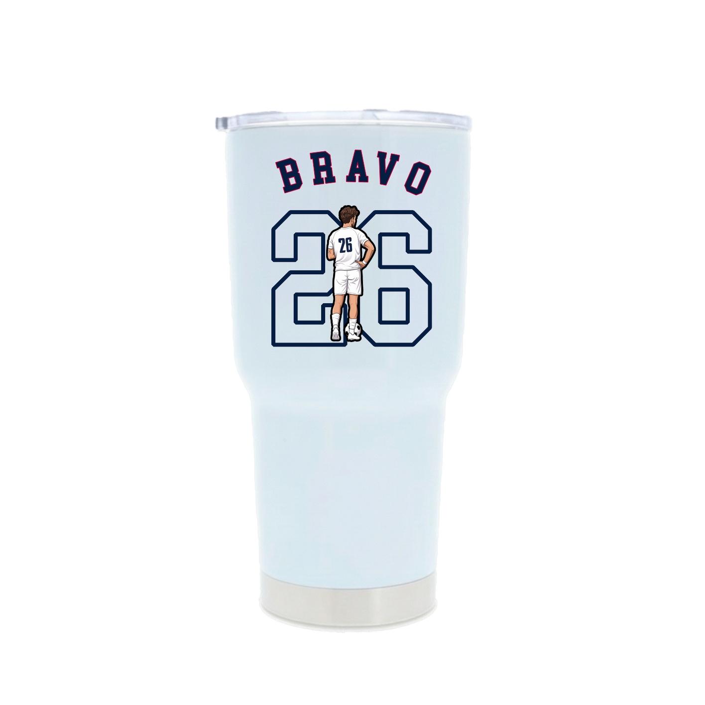 30oz Stainless Steel Tumbler — Shirsey Arch in White