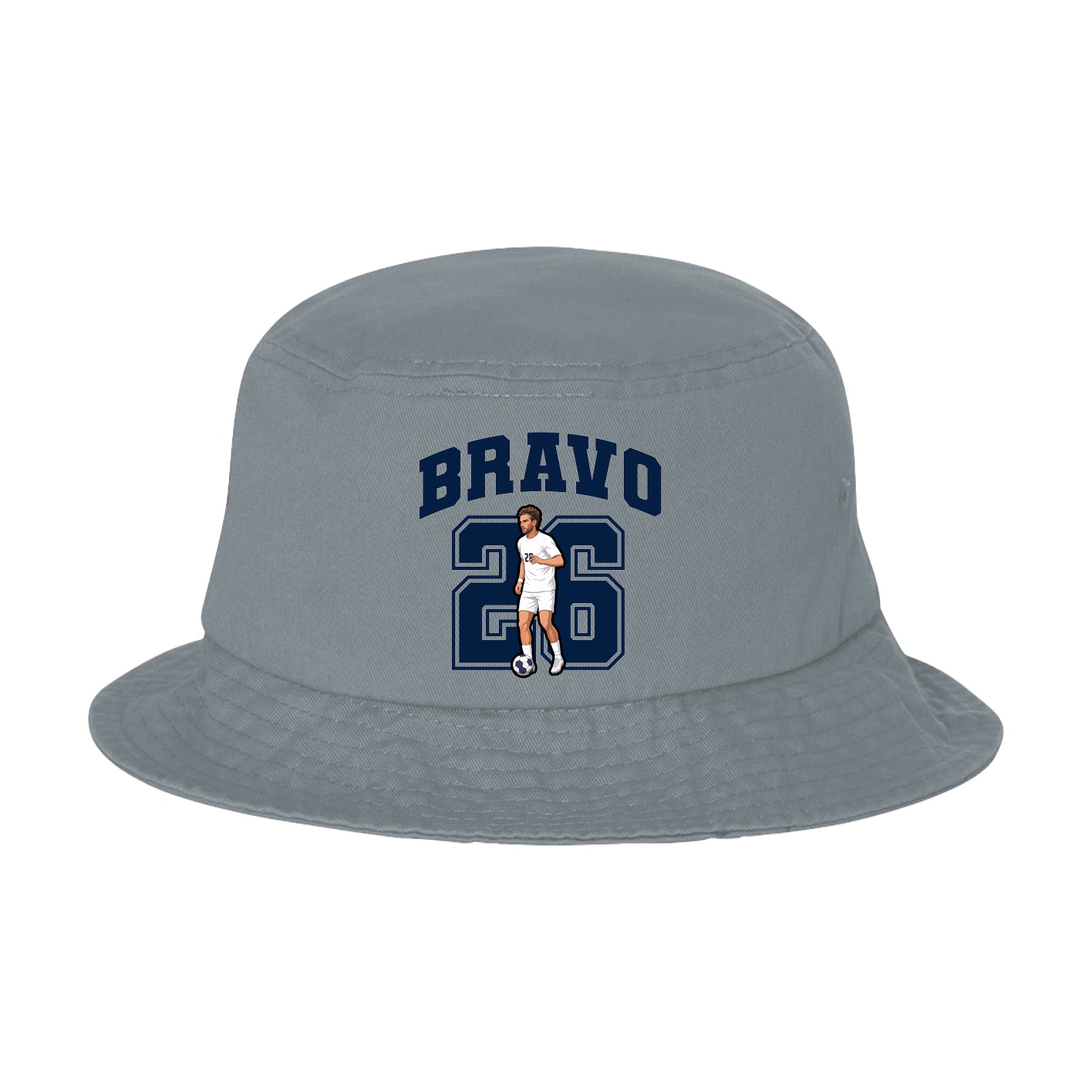 Bucket Cap — Number in Grey
