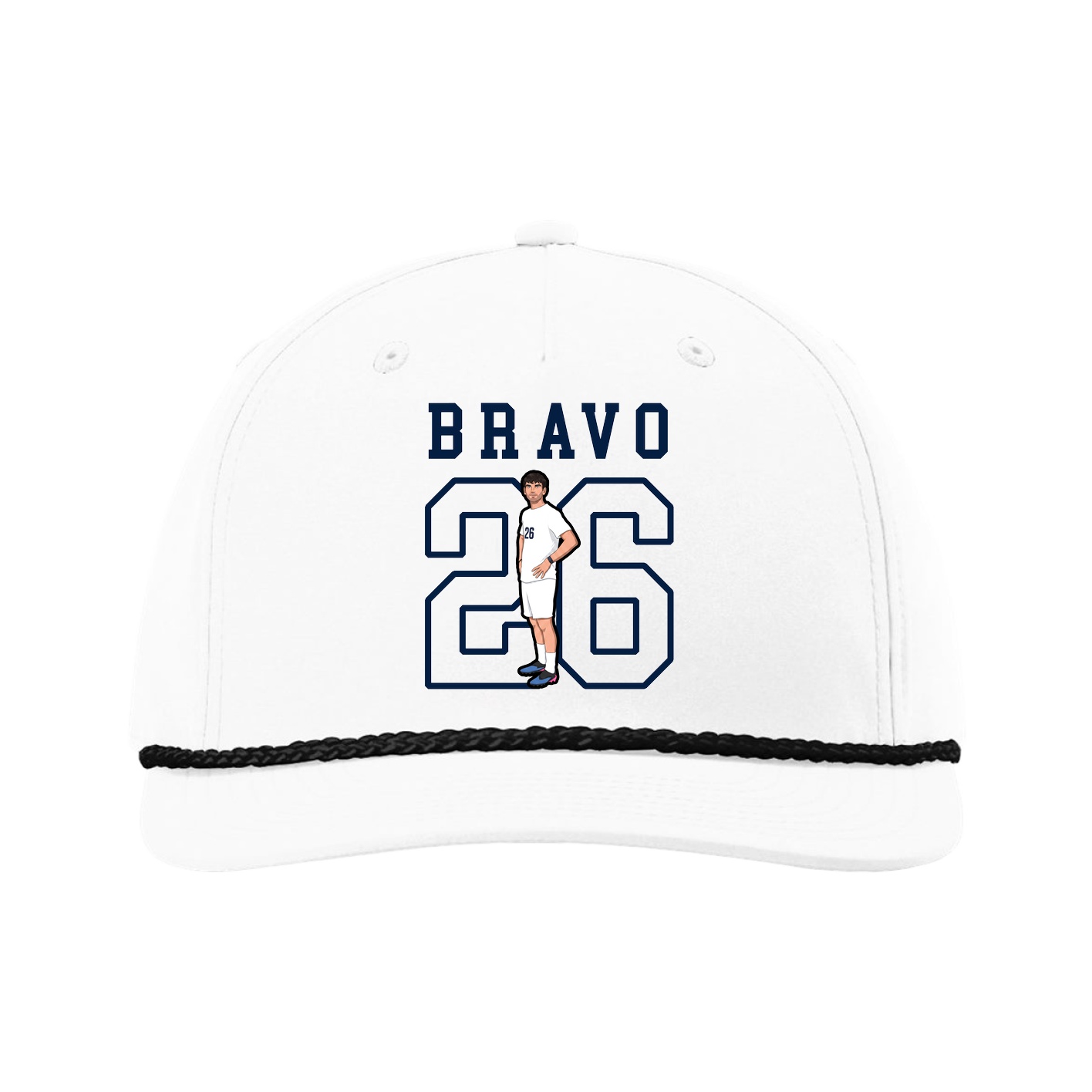 Five-Panel Classic Rope Cap — Shirsey in White