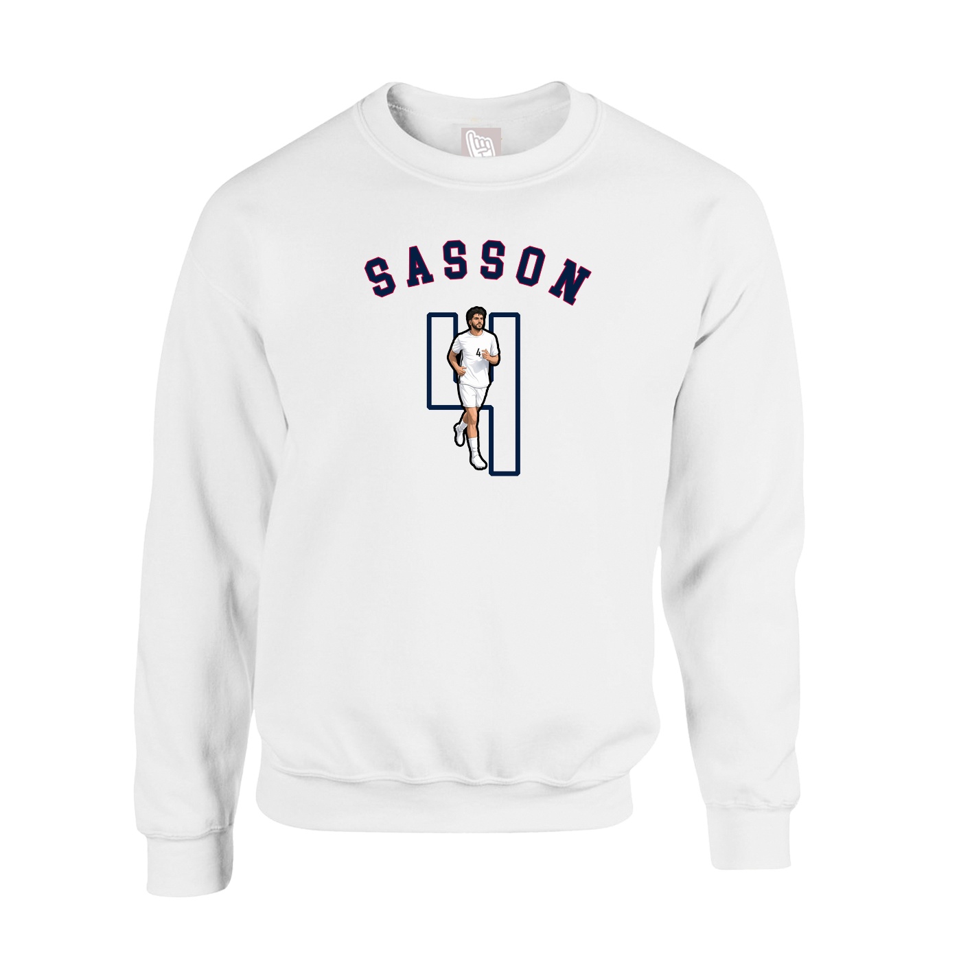 Fleece Crew — Shirsey Arch in White