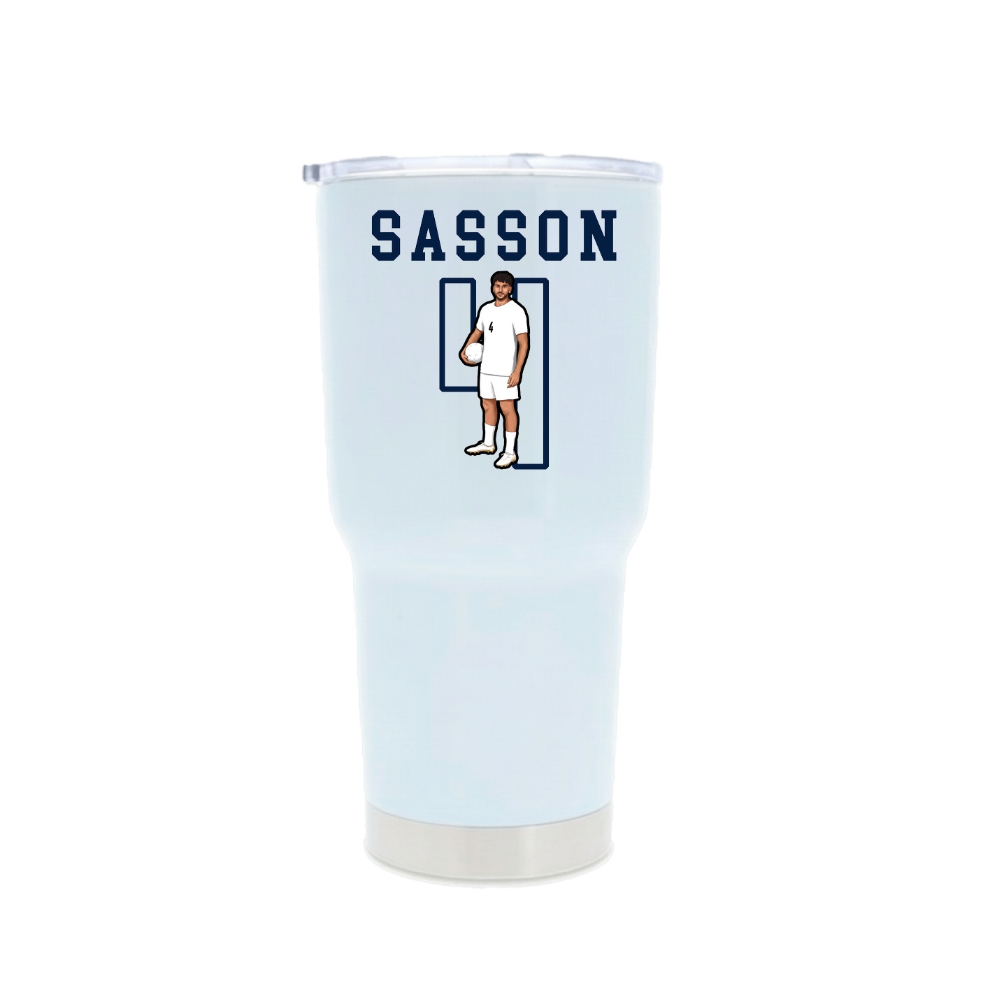 30oz Stainless Steel Tumbler — Shirsey in White