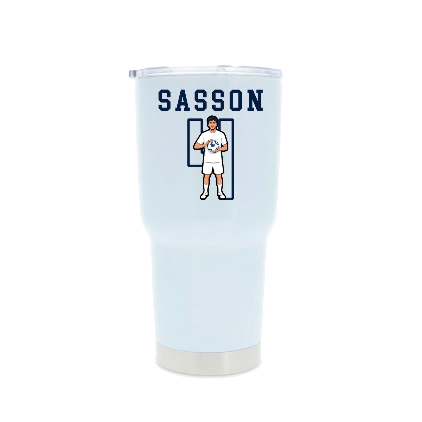 30oz Stainless Steel Tumbler — Shirsey in White