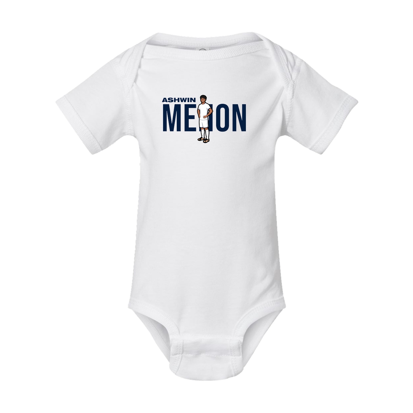 Baby Onesie — Player Name in White