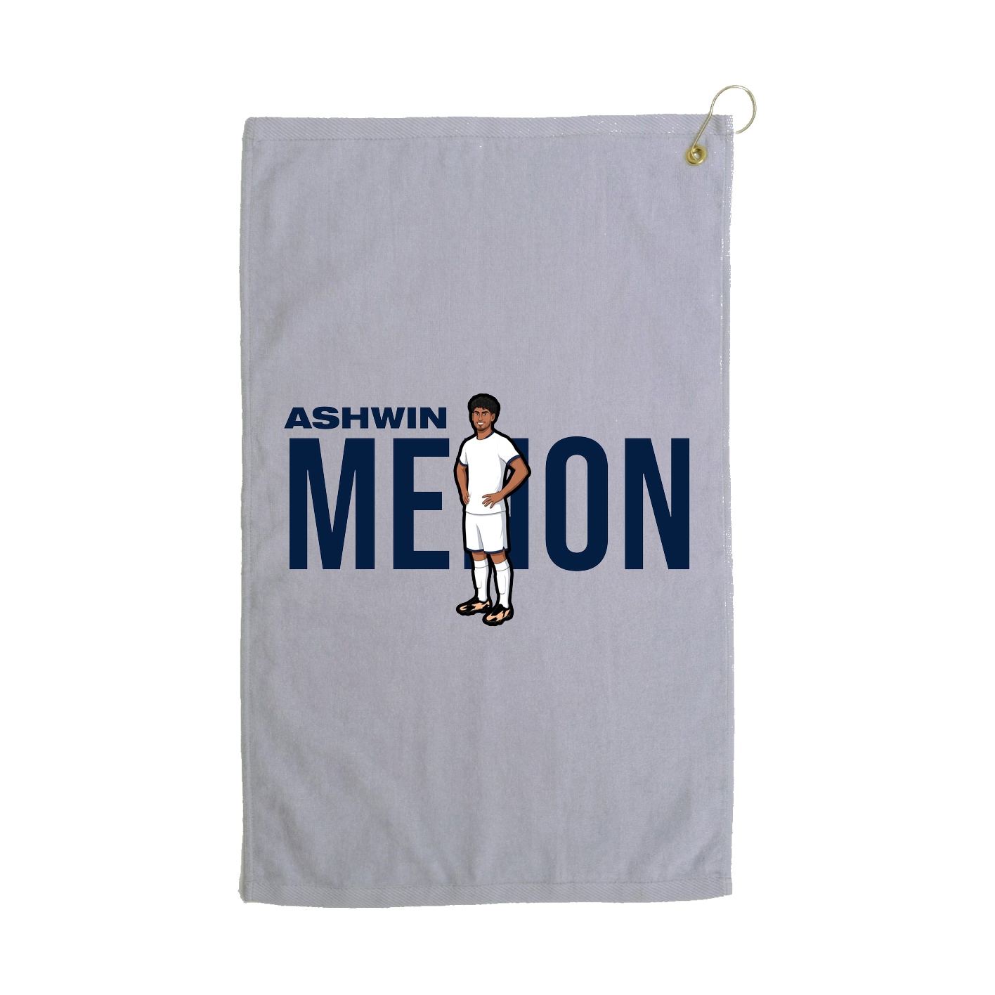 Golf Towel — Player Name in Grey