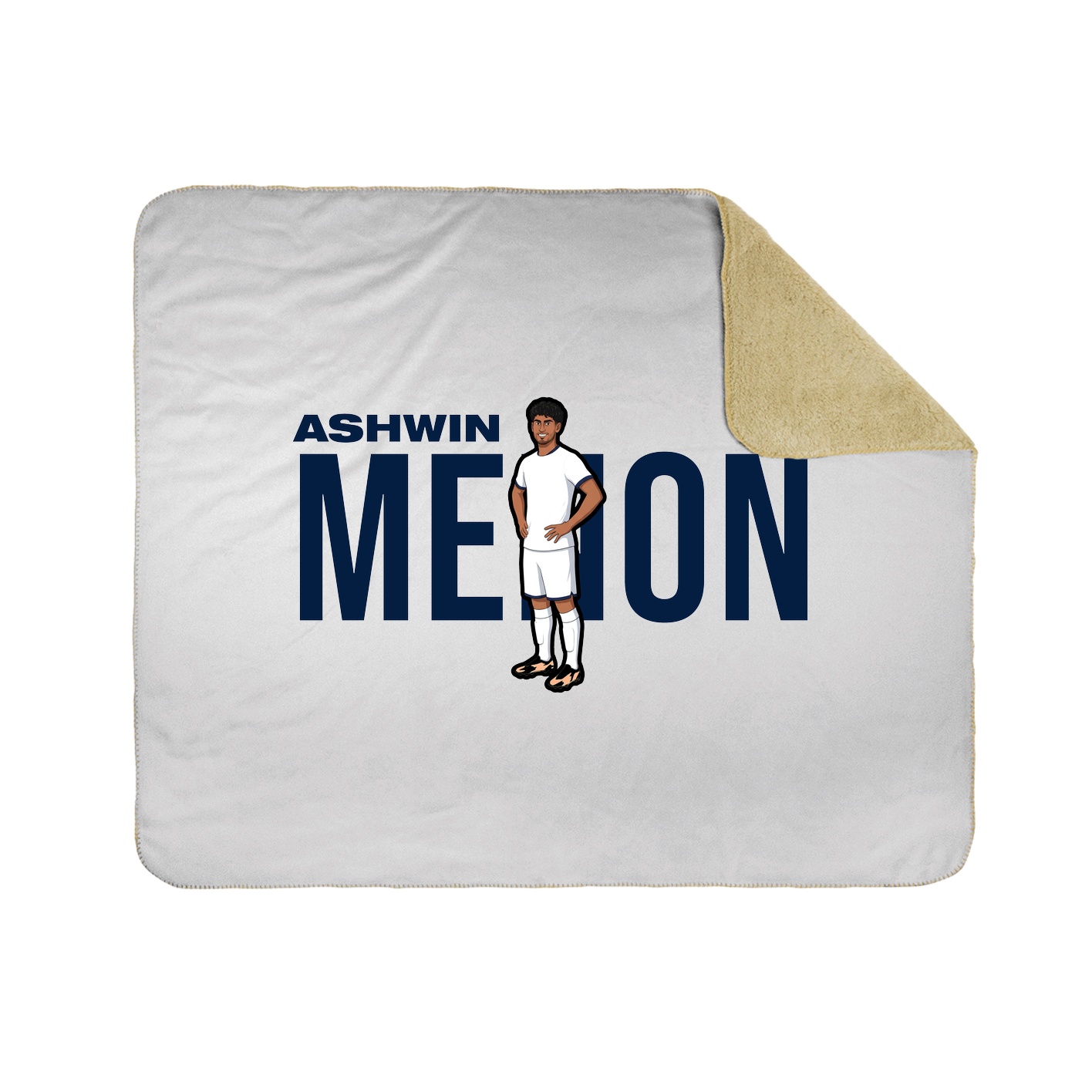 Throw Blanket — Player Name in White